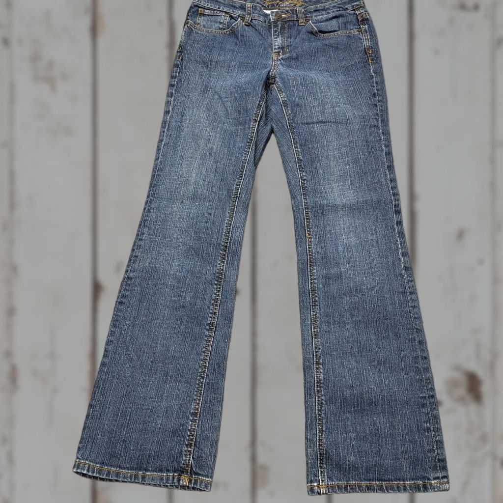 Tommy Hilfiger Tommy Hilfiger Denim Jeans 4R Mid Rise Straight Leg Blue Medium Wash 5-Pocket Ladies Regular Fit Logo Hipster 90s Size 27" / US 4 / IT 40 - 1 Thumbnail