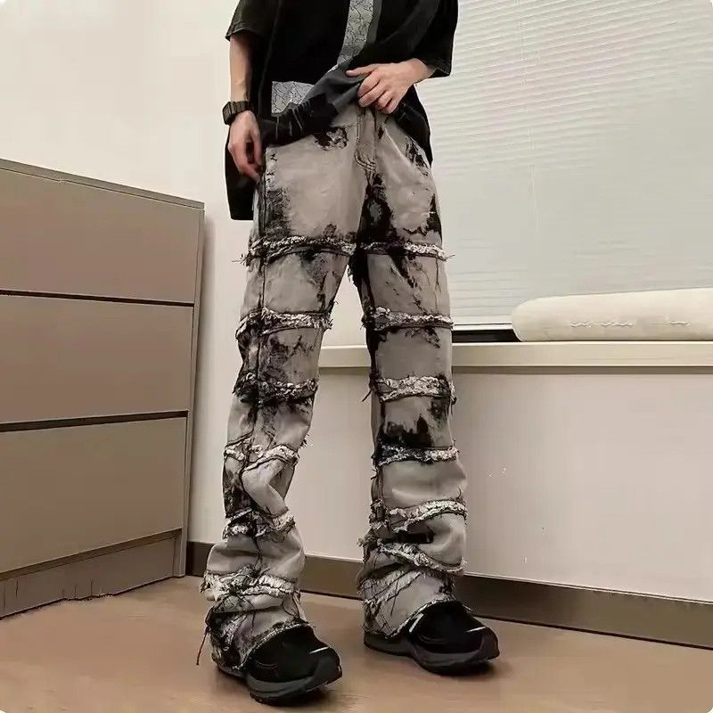 Japanese Brand tiedye ripped jeans Size US 32 / EU 48 - 2 Thumbnail