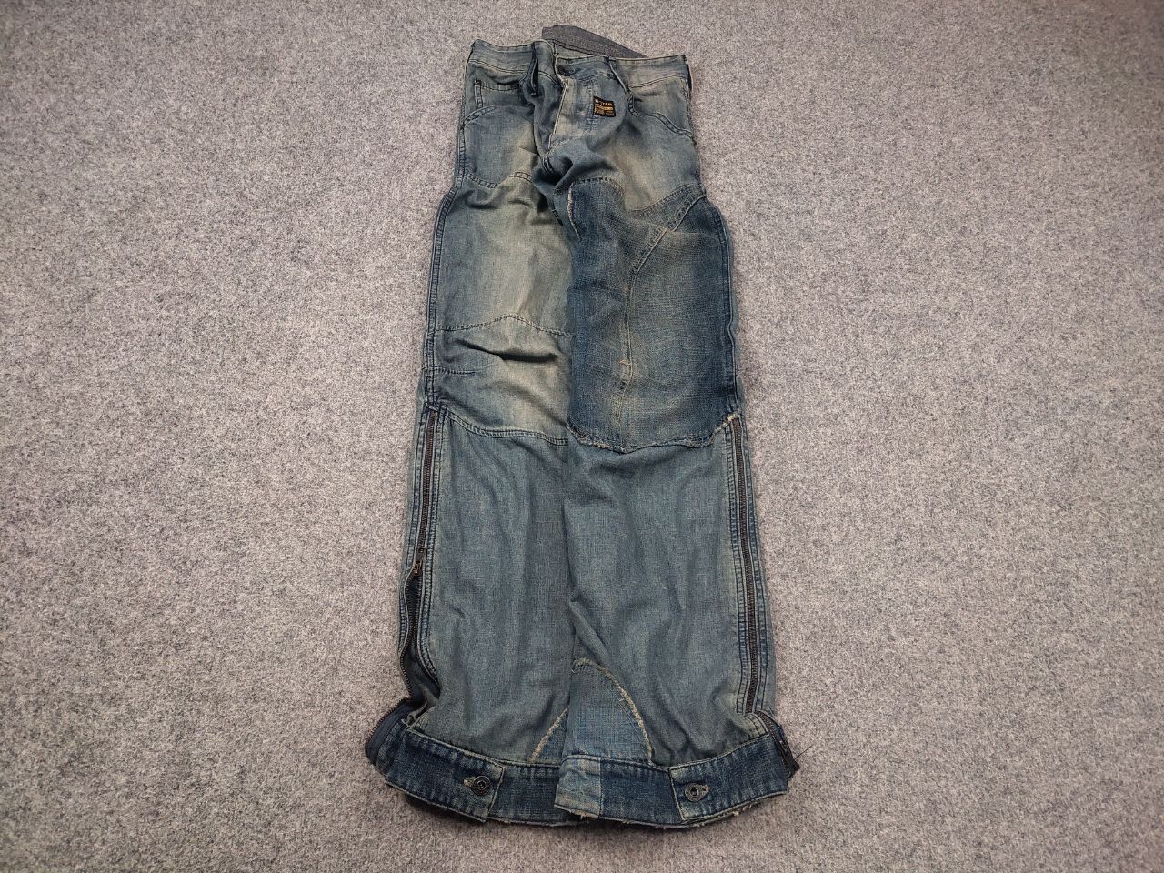 G-Star Rare Vintage G Star Raw Concept elwood Y2K Baggy Zip Jeans Size US 33 - 2 Thumbnail