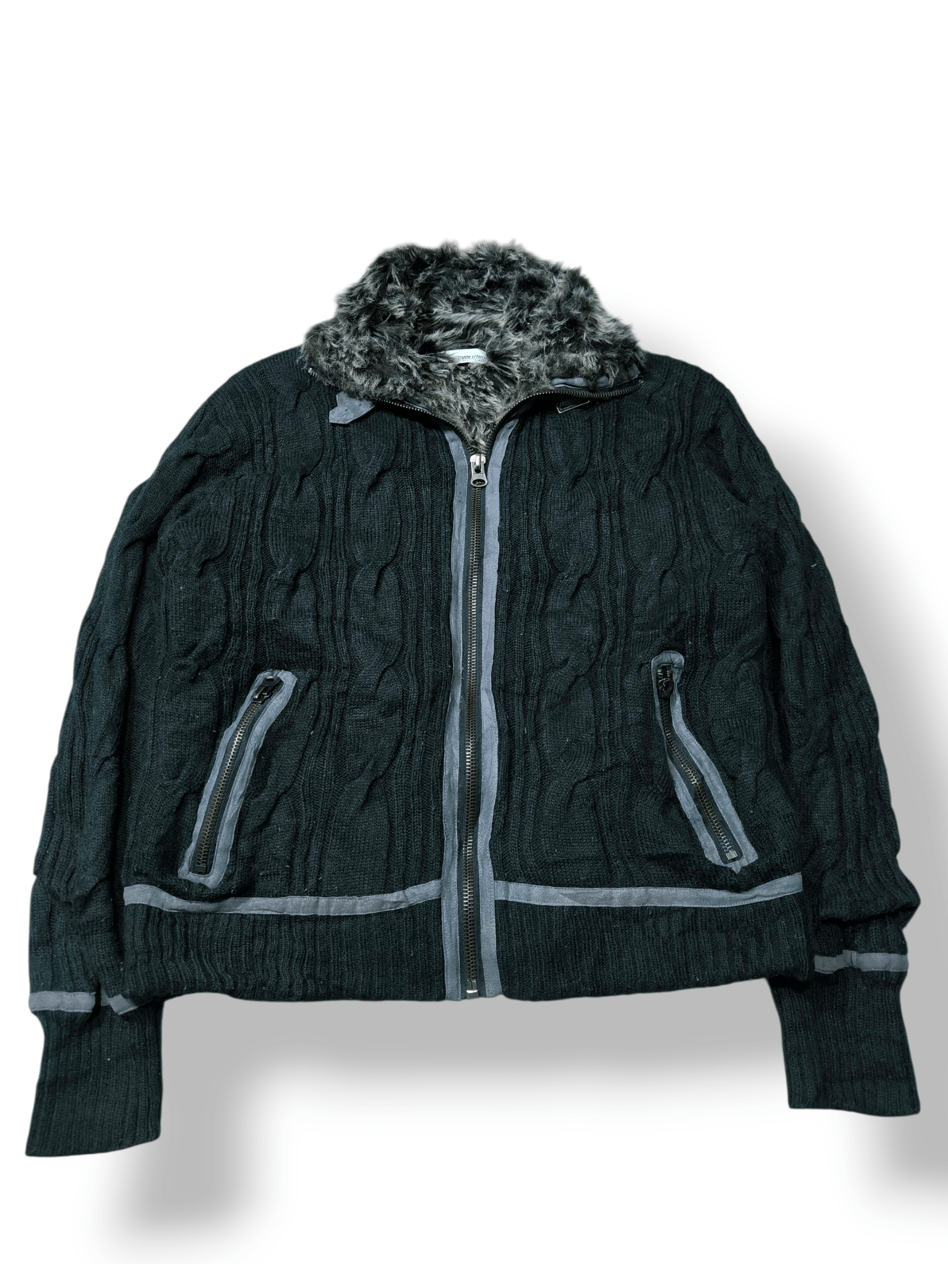 14th Addiction 2000s Fur Cable Jacket if Six Was Nine Style Size US L / EU 52-54 / 3 - 1 Thumbnail