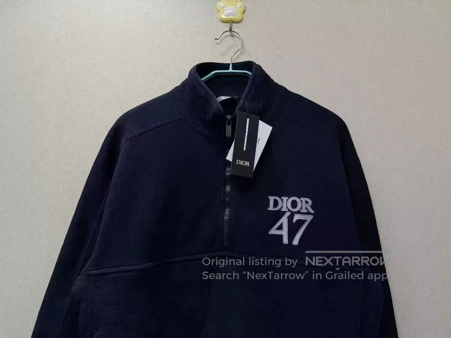 Dior dior navy blue embroidered logo half-zip sweatshirt. Size US XS / EU 42 / 0 - 2 Thumbnail