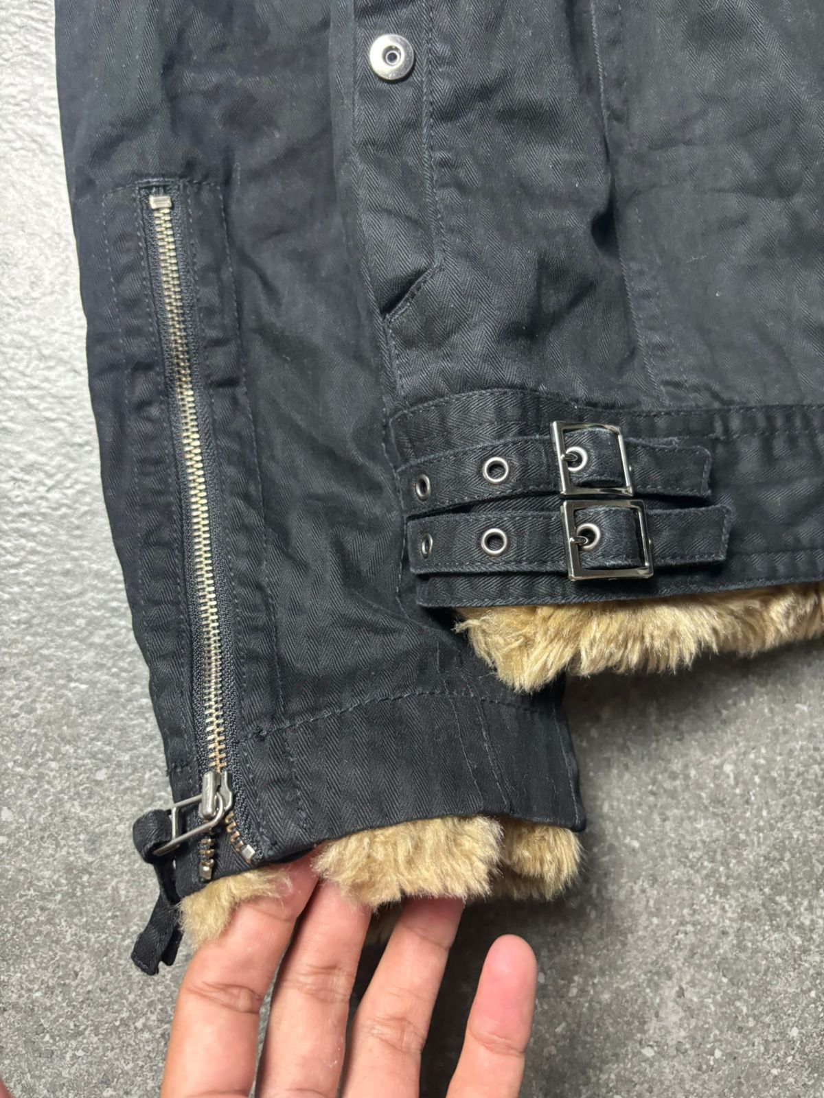 Japanese Brand 2000s Nicole Club For Men Vkei Fur Sherpa Riders Jacket Size US M / EU 48-50 / 2 - 5 Thumbnail