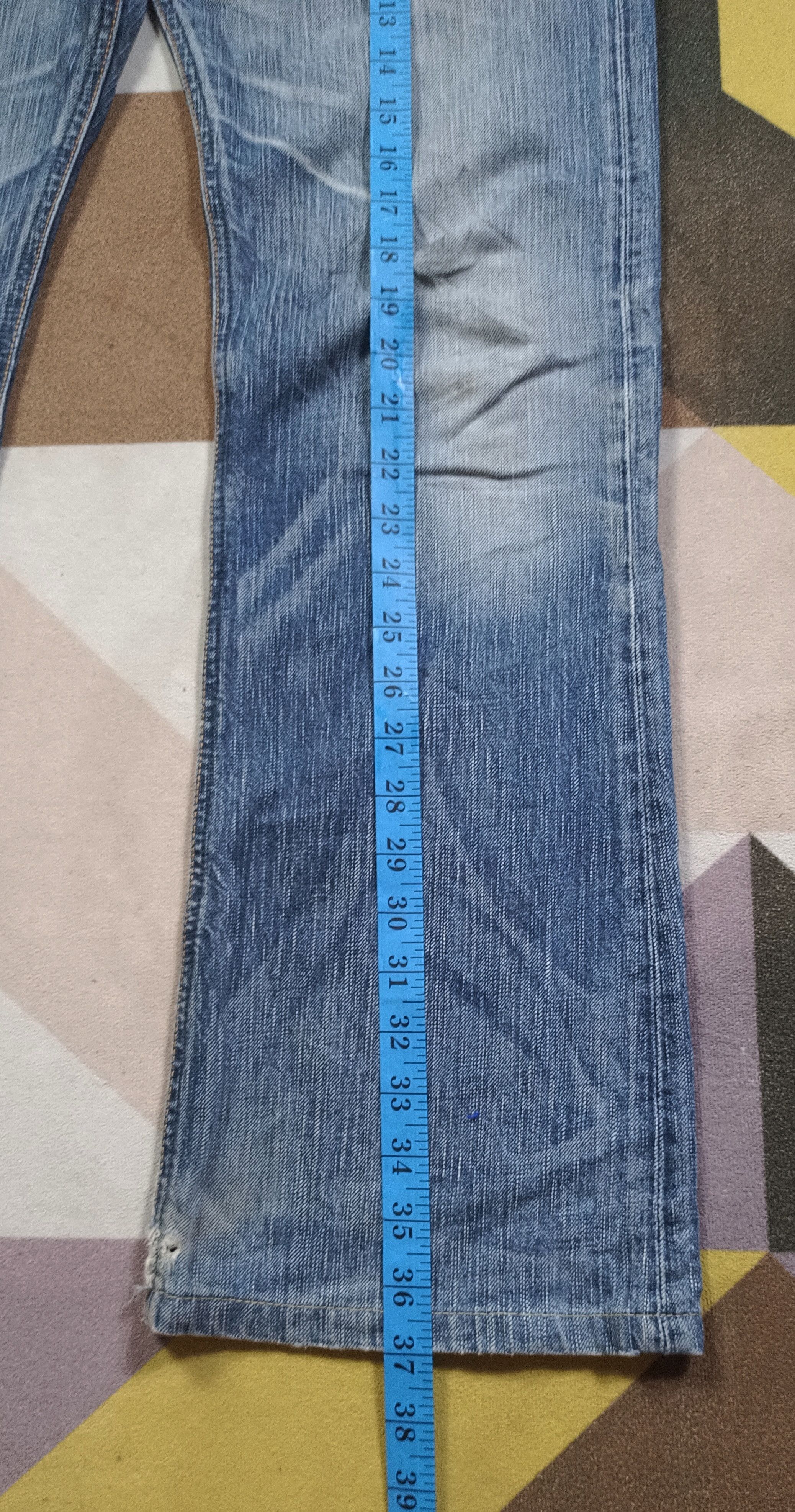 Edwin Vintage Edwin 503 Blue Trip Distressed Jeans Very Rare Size US 32 / EU 48 - 22 Thumbnail