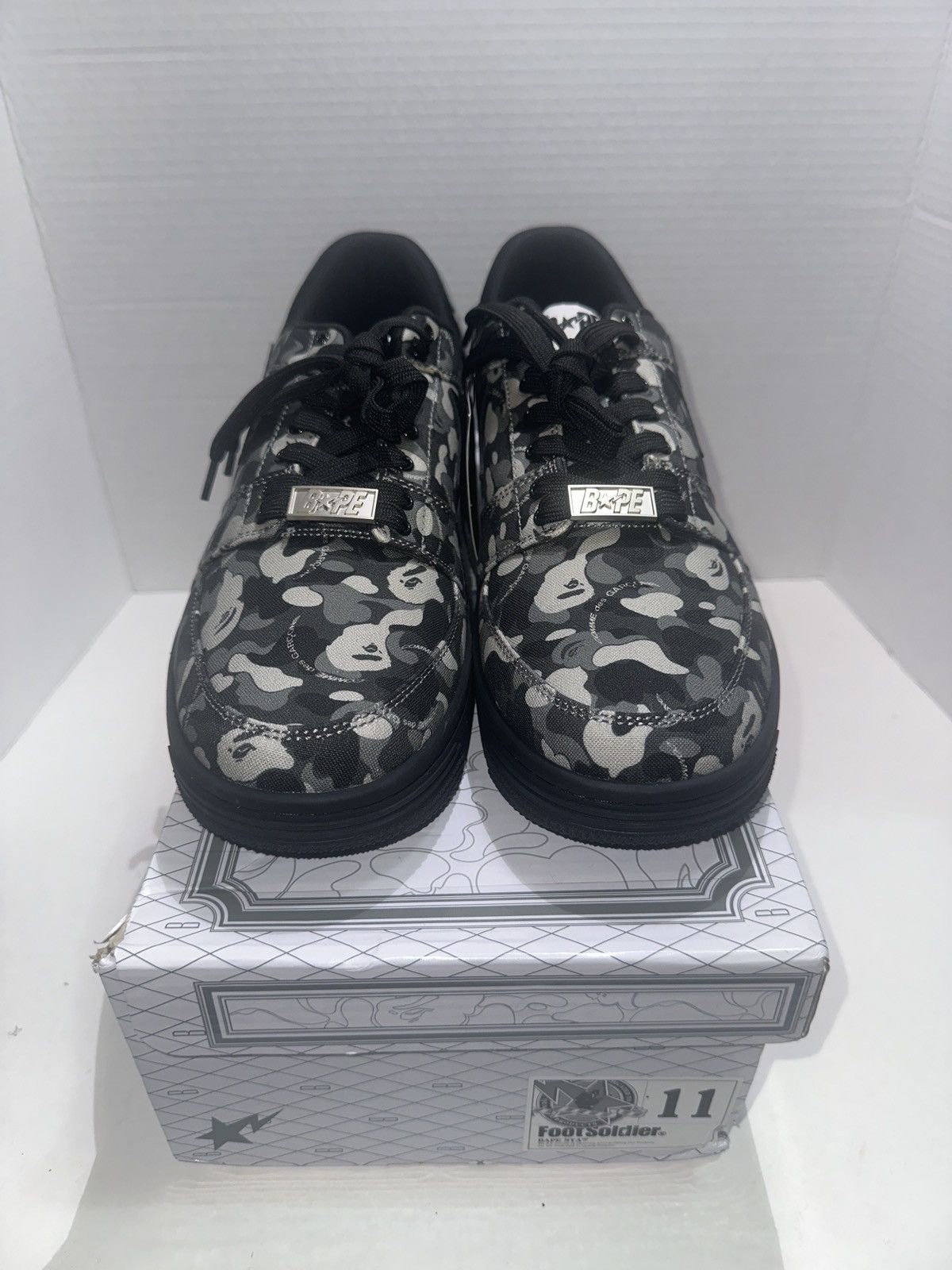 Bape × Comme des Garcons RARE! BAPE X CDG Osaka Camo Bapesta DS US11 Size US 11 / EU 44 - 2 Thumbnail