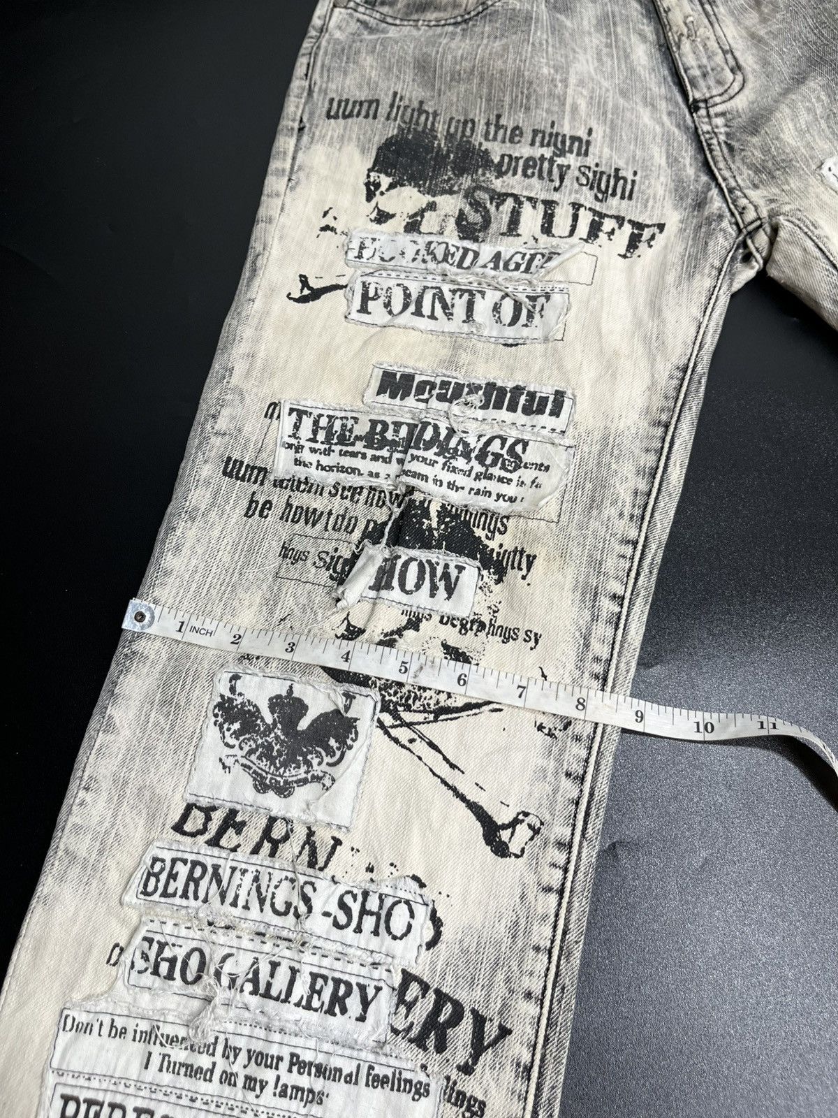 If Six Was Nine × Japanese Brand × Le Grande Bleu (L.G.B.) Japanese Bernings Sho Poem skulls punk Size US 31 - 12 Thumbnail