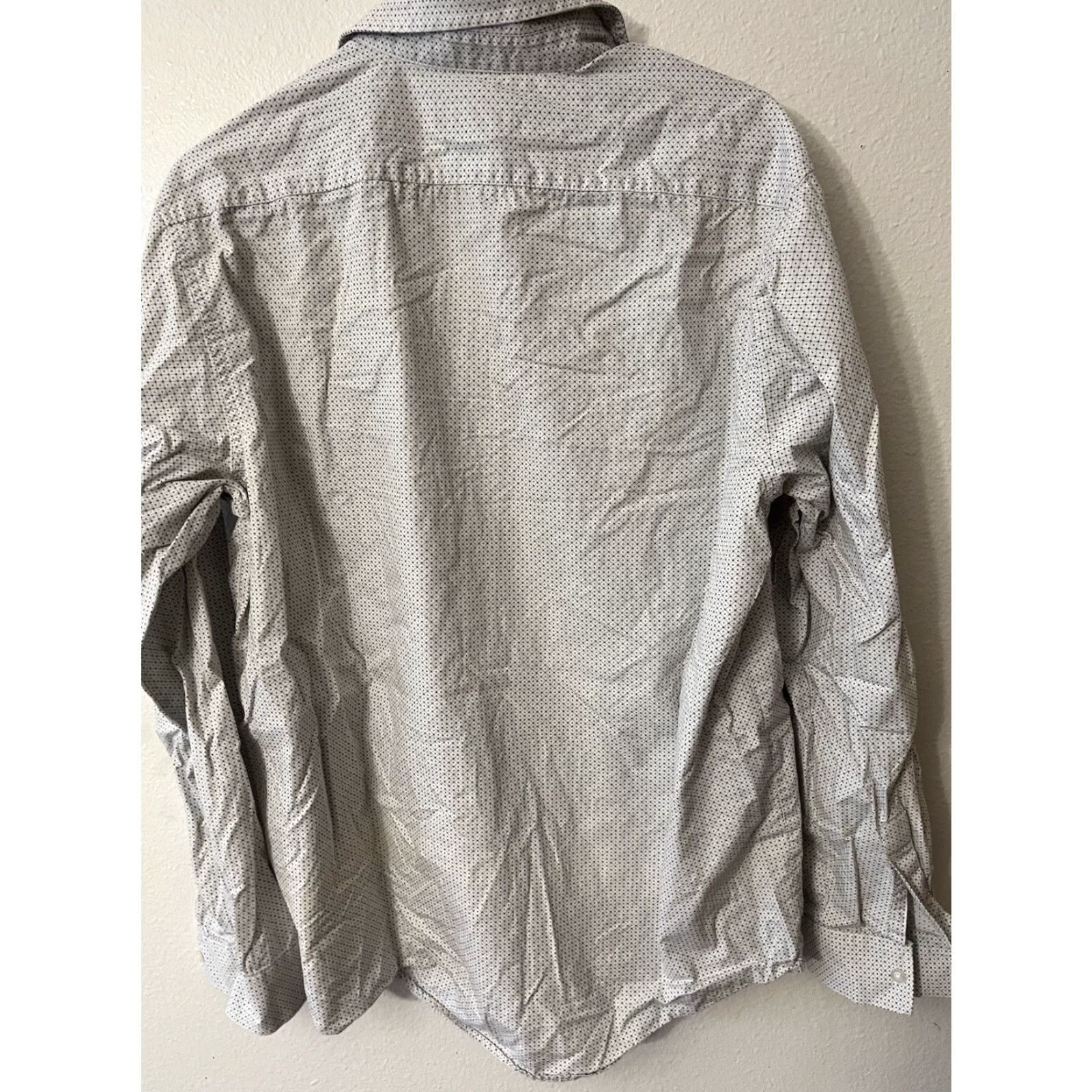Vintage CALVIN KLEIN JEANS Long Sleeve Button-Up Shirt Men's Large White Polka Dot Casual Business Size US L / EU 52-54 / 3 - 2 Thumbnail