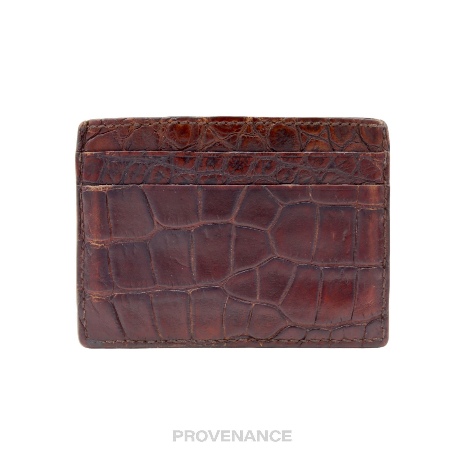 Gucci 🔴 Gucci Card Holder Wallet - Crocodile Leather Size ONE SIZE - 3 Thumbnail