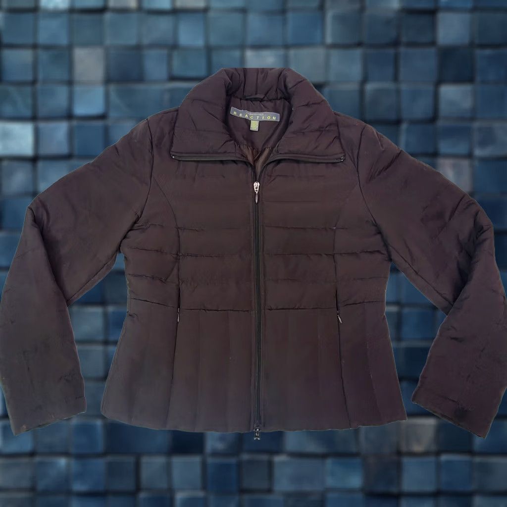 Kenneth Cole Kenneth Cole Reaction Women’s Down Puffer Jacket M Brown Full Zip Coat Jacket/Coat Size M / US 6-8 / IT 42-44 - 1 Thumbnail