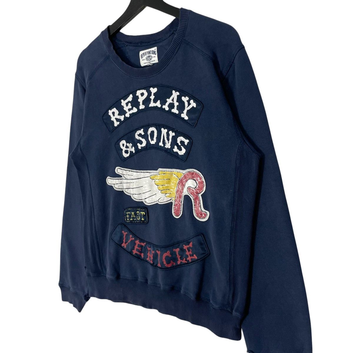 Replay Vintage Replay And Sons Sweatshirt Crewneck Patches Sweater Size US S / EU 44-46 / 1 - 3 Thumbnail