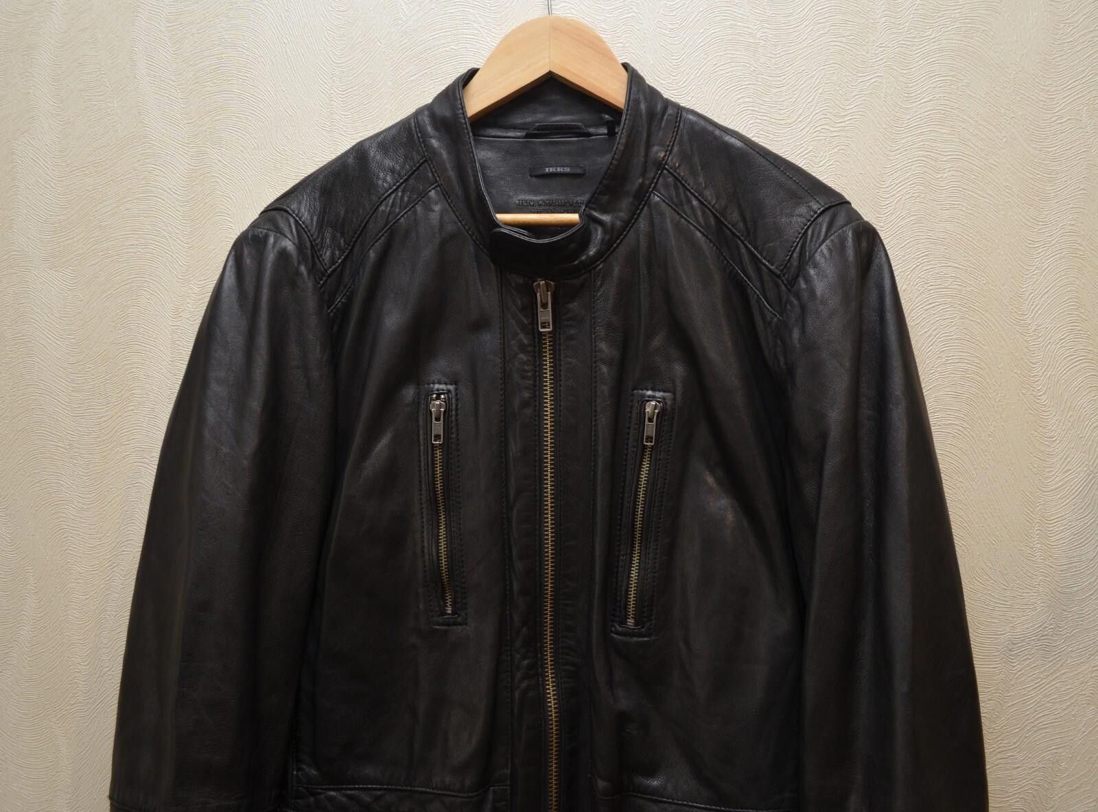 IKKS IKKS Lamb Leather Black Jacket RARE Size XL P2P 23'2" Size US XL / EU 56 / 4 - 2 Thumbnail