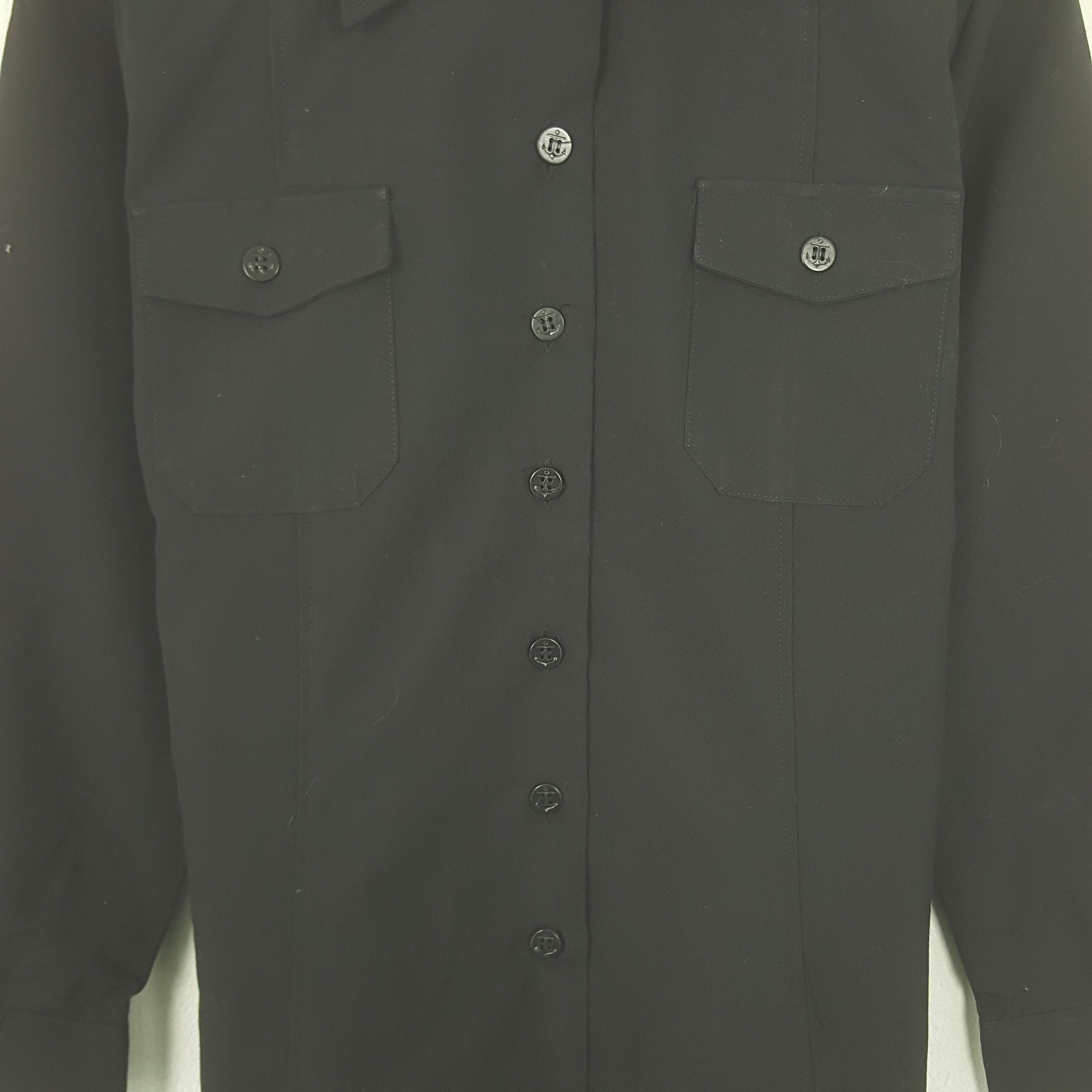 Japanese Brand Vintage Japanese Plain Black Button Up Shirt Size L / US 10 / IT 46 - 2 Thumbnail