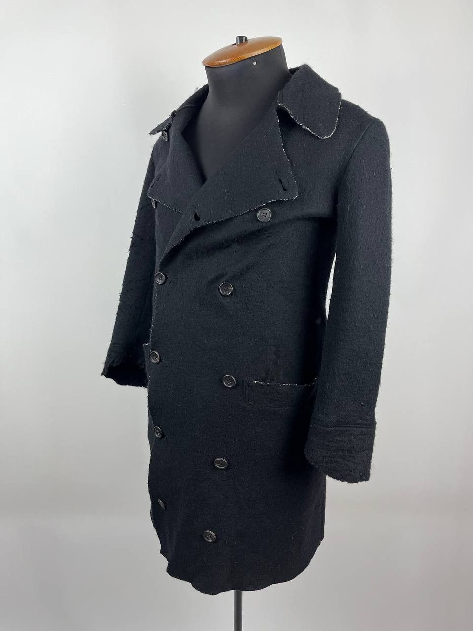 Yohji Yamamoto Worn Condition Archival Yohji Yamamoto Distressed Wool Coat Size US XS / EU 42 / 0 - 2 Thumbnail