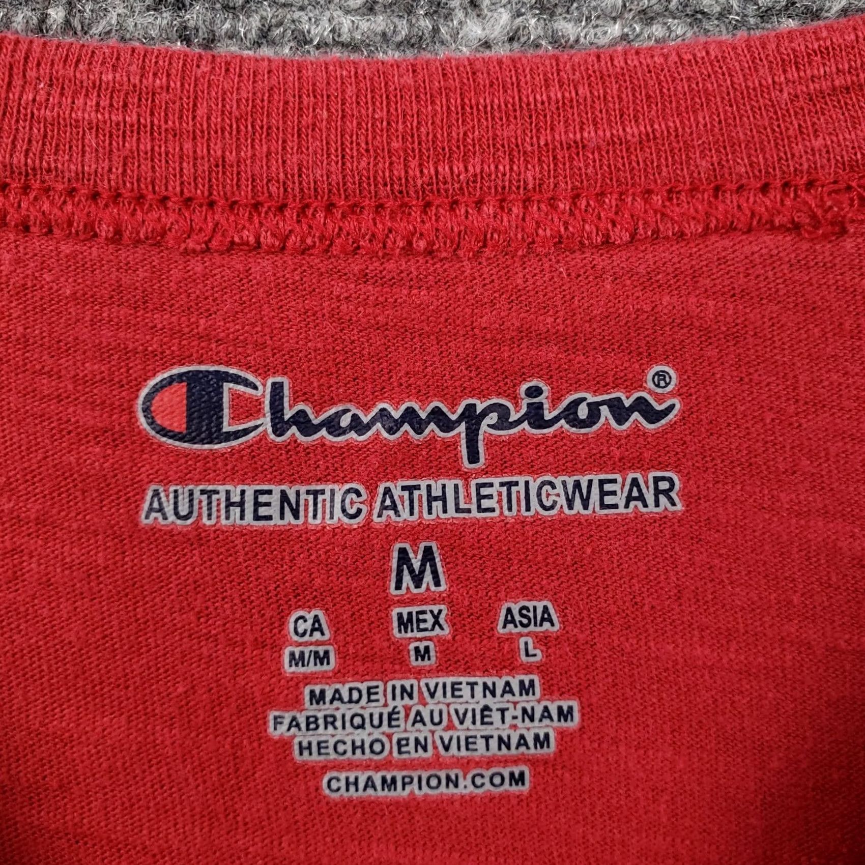 Champion Champion T-Shirt Mens M Medium Red Crew Neck Short Sleeves Pullover Athleticwear Size US M / EU 48-50 / 2 - 3 Thumbnail