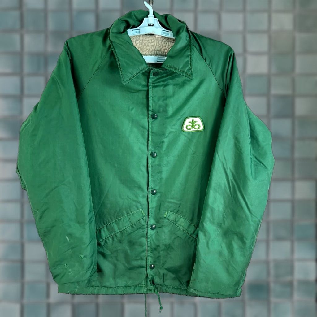 Vintage VINTAGE Pioneer Wind Breaker Jacket Mens M Green Sherpa Lined Nylon Snap Casual Workwear 80s USA Size US M / EU 48-50 / 2 - 1 Thumbnail