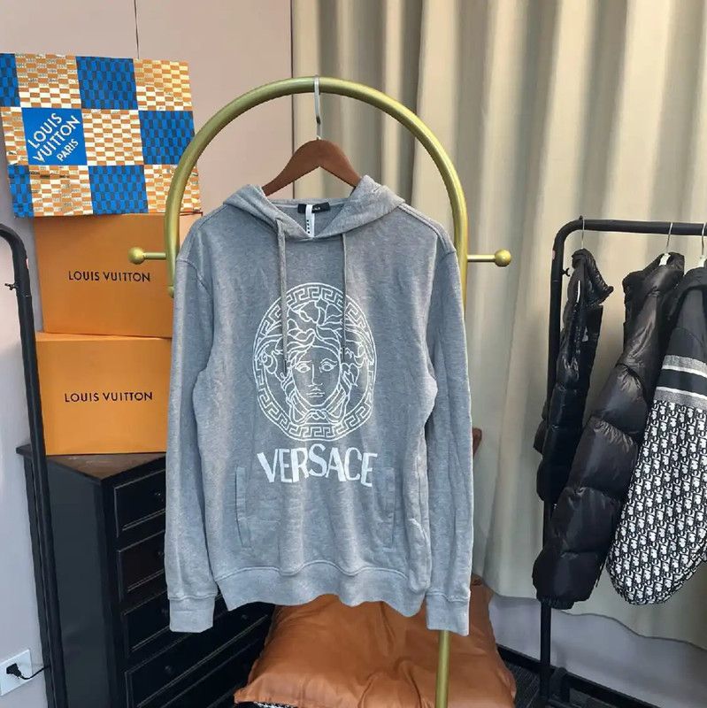 Versace Versace Gray Cotton Women's Hoodie 0089 Size M / US 6-8 / IT 42-44 - 1 Thumbnail
