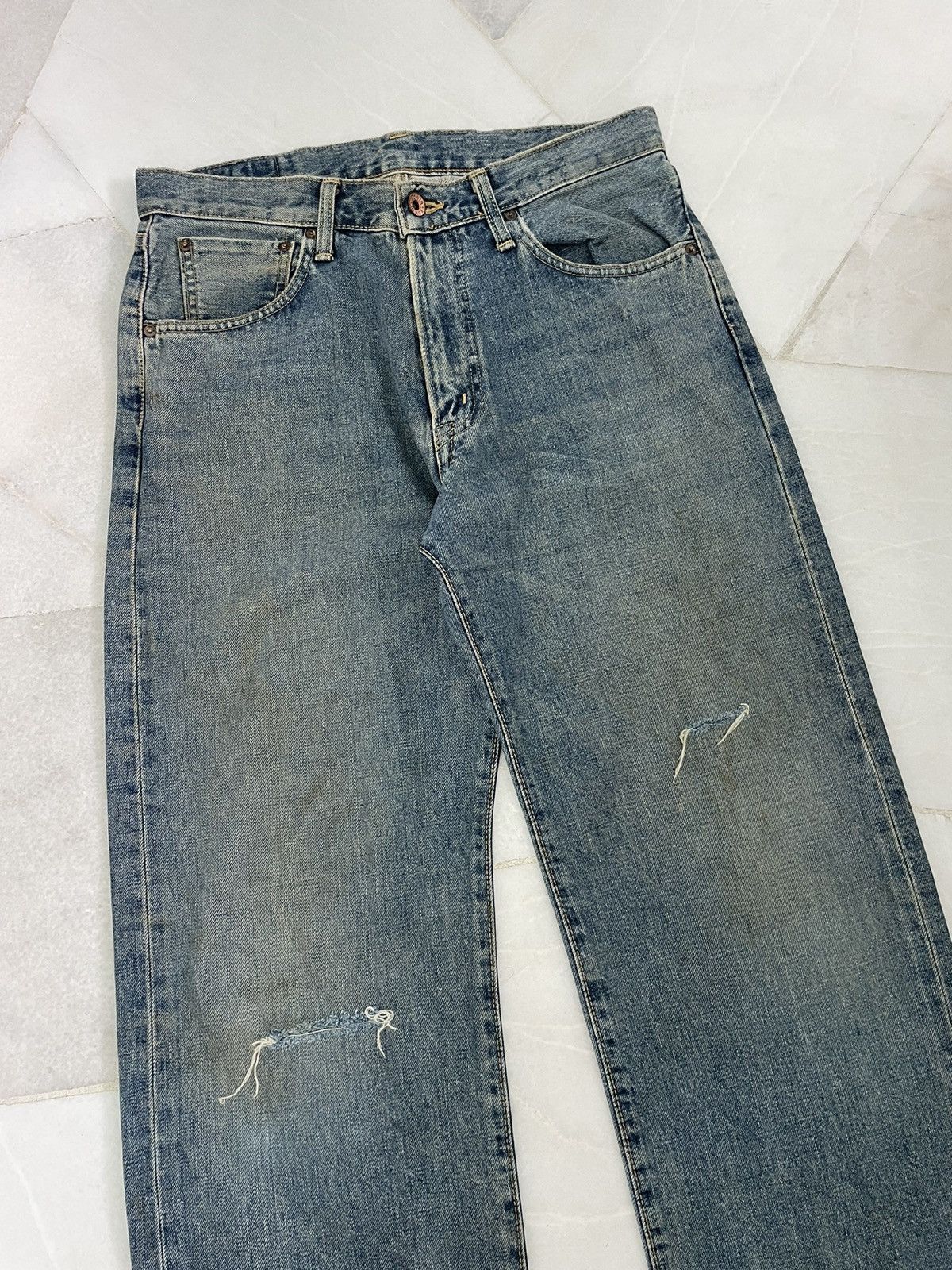 Edwin × Japanese Brand × Jean Vintage Japanese Brand Redline Selvedge Jeans Size US 31 - 4 Thumbnail