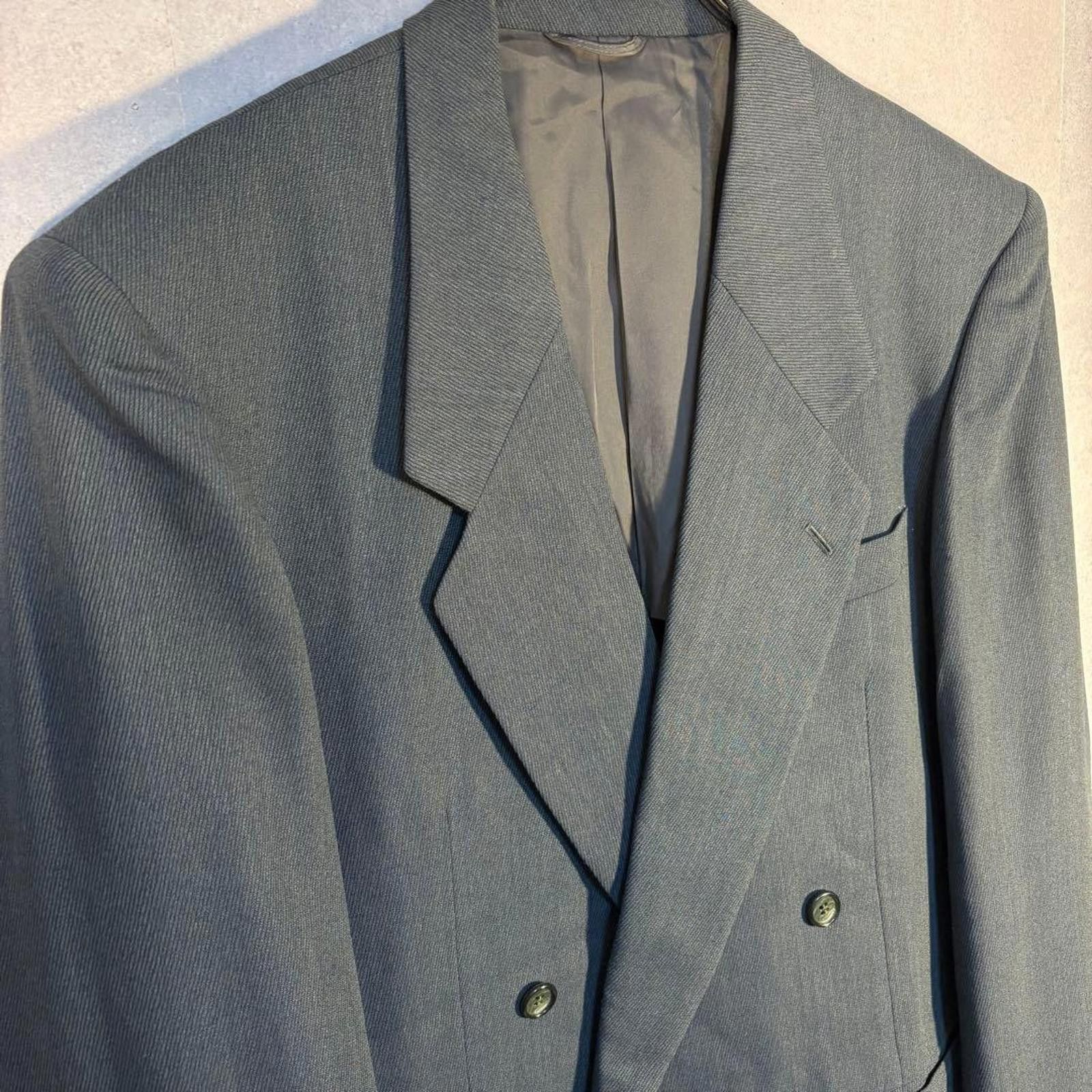 Lanvin Lanvin - Men's Classic Double-Breasted Suit in Dark Grey Size 38R - 3 Thumbnail