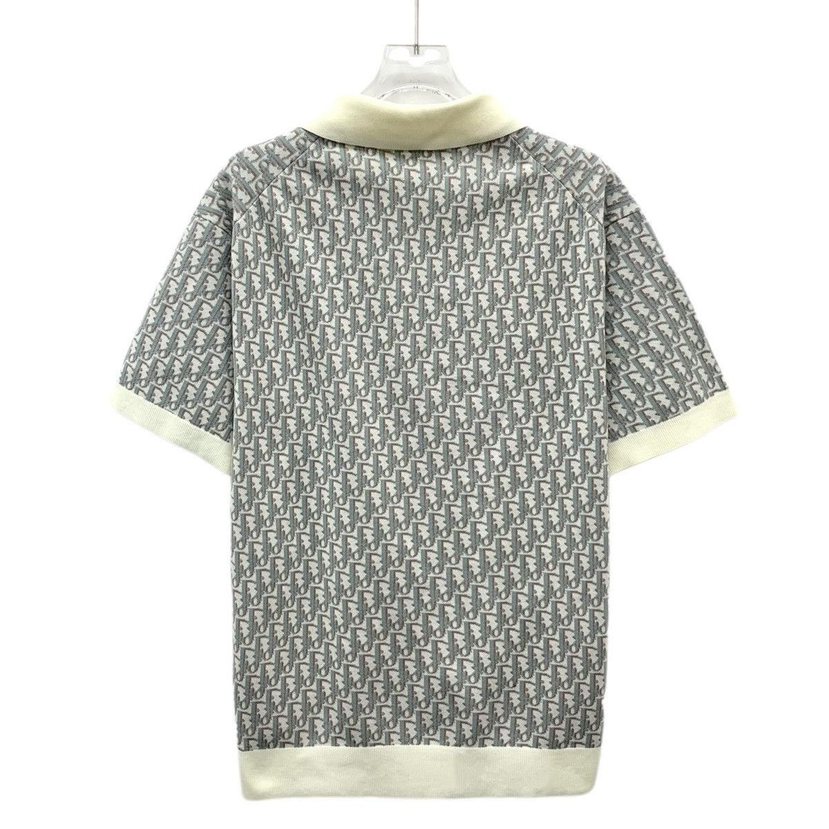 Dior Gray Patterned Short Sleeve Polo Top XS Size US XS / EU 42 / 0 - 2 Thumbnail