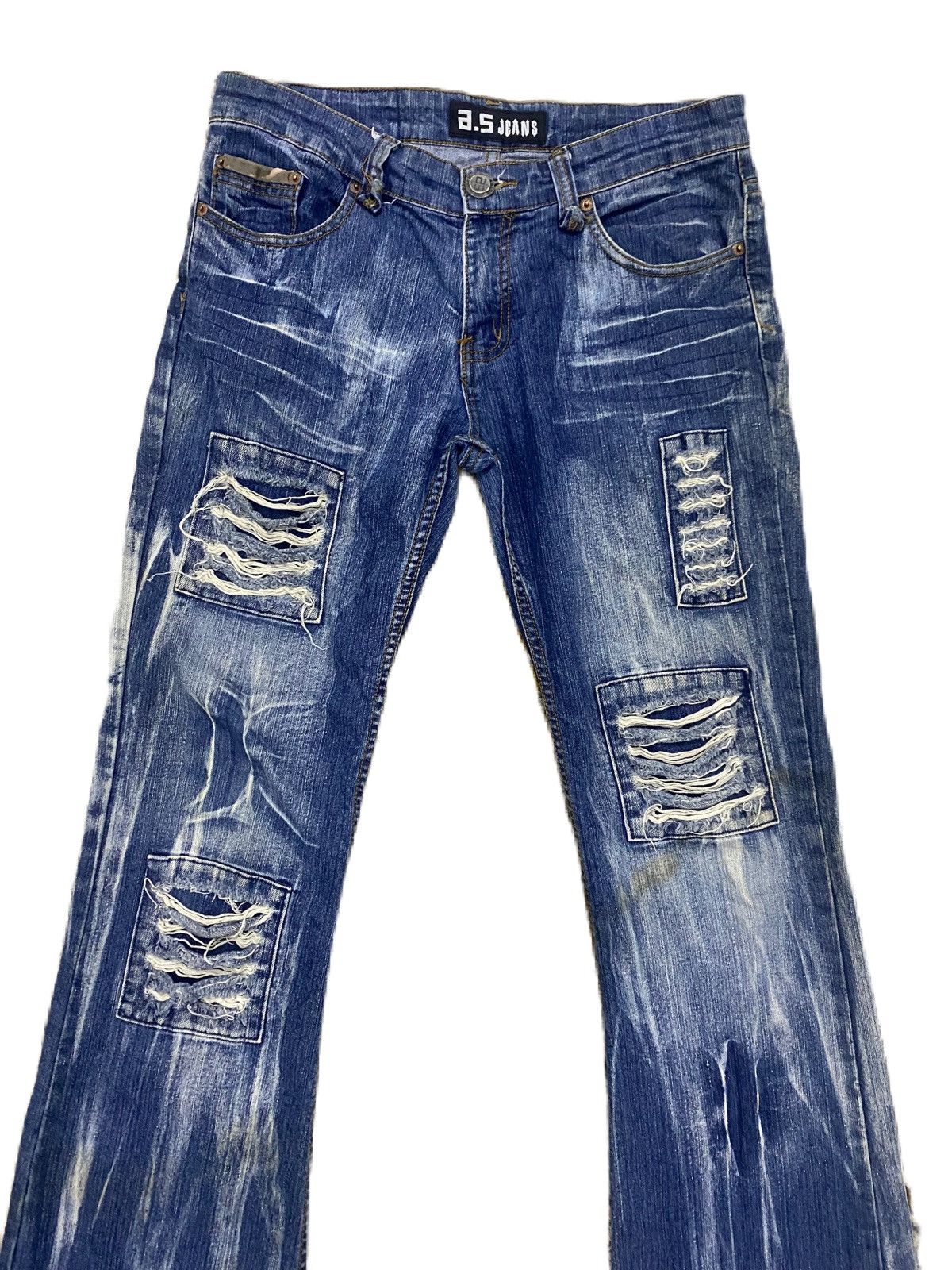 If Six Was Nine SUPER FLARE RIPPED STYLE JEANS A5 JIMMY HENDRIX STYLE RARE Size US 34 / EU 50 - 3 Thumbnail