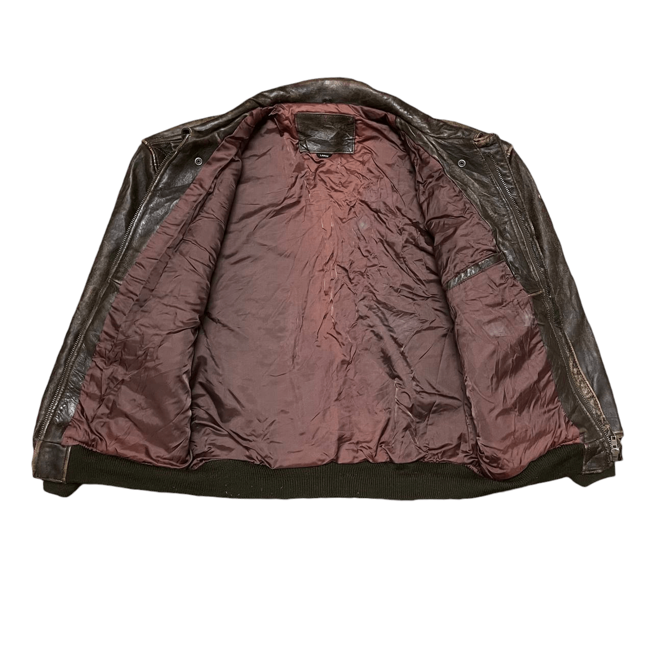 Leather Vintage Japanese Brand Bomber Leather Jacket A2 Size US L / EU 52-54 / 3 - 6 Thumbnail