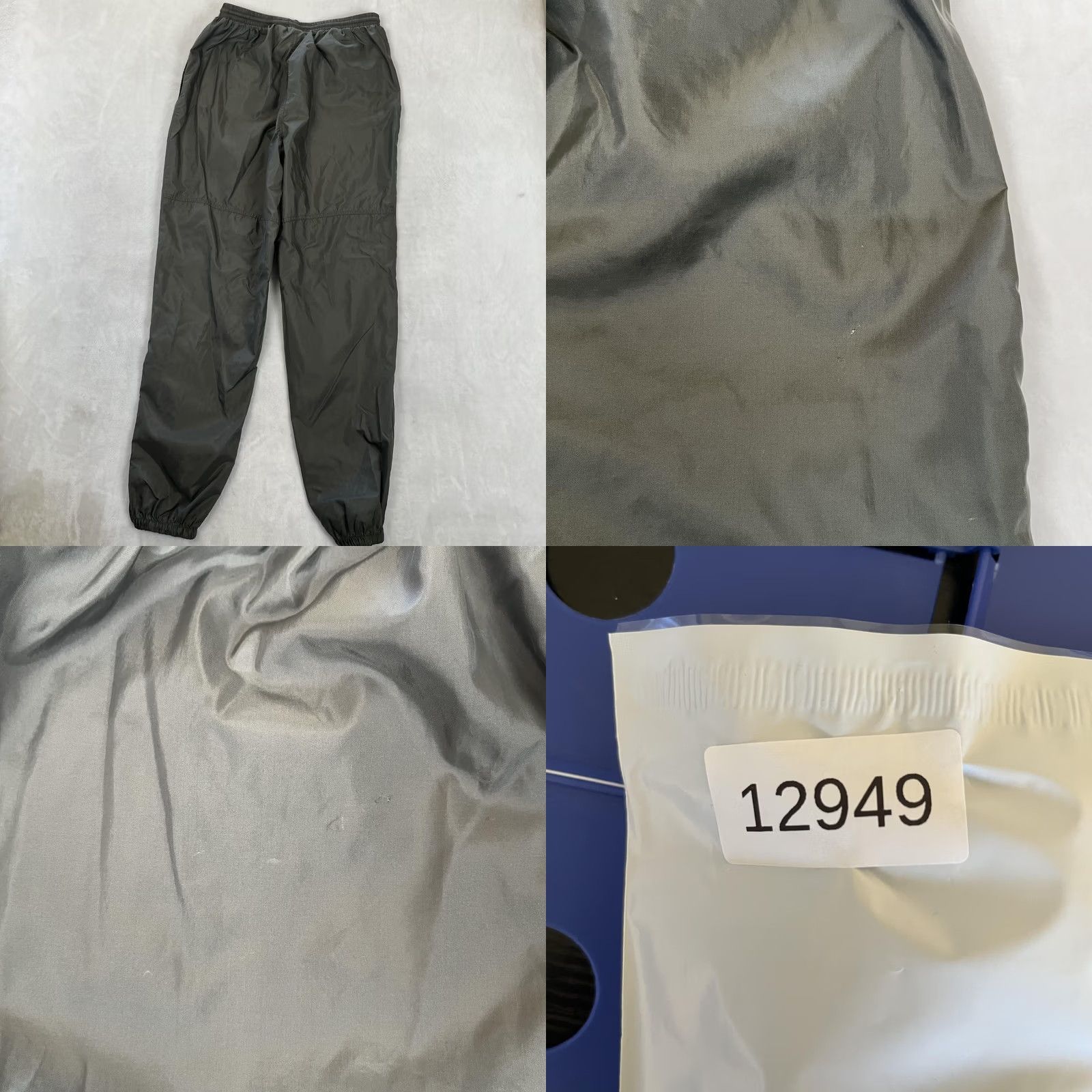 Nike VINTAGE Nike Pants Mens Large Green Nylon Track Joggers Zip Ankle 90s White Tag Size US 33 - 8 Thumbnail
