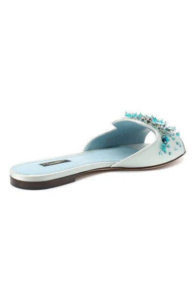 Dolce & Gabbana o1y0925 Slippers in Sky Blue Size US 5.5 / IT 35.5 - 2 Thumbnail