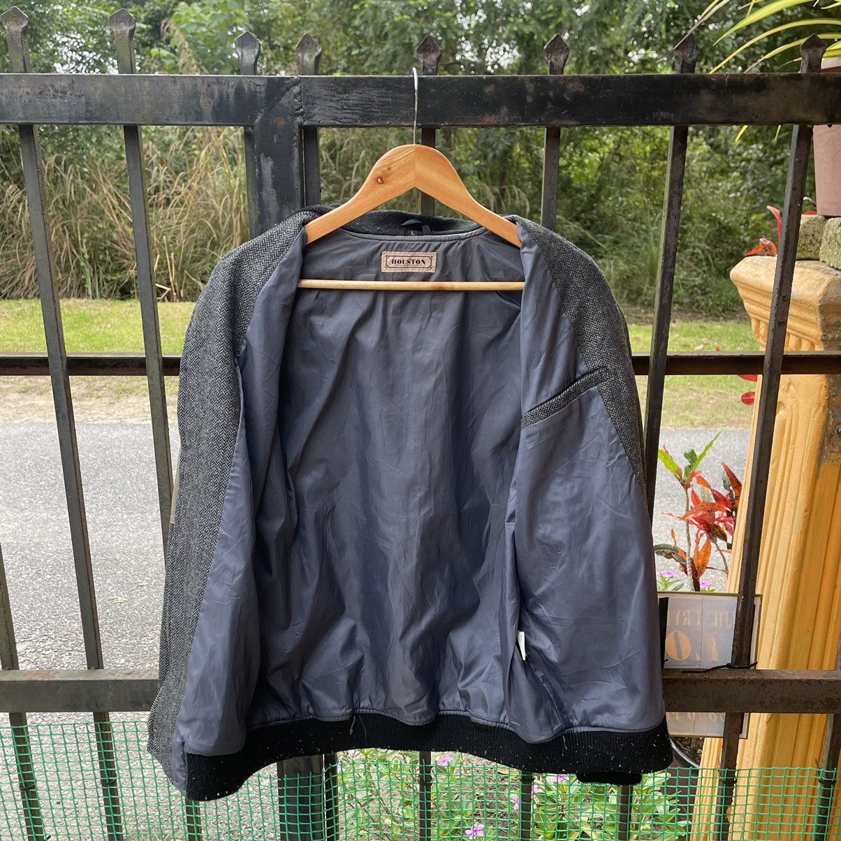 Japanese Brand × Vintage 🔥Houston Patchworks Full Zipper Buttons Wool Bomber Jacket Size US L / EU 52-54 / 3 - 10 Thumbnail