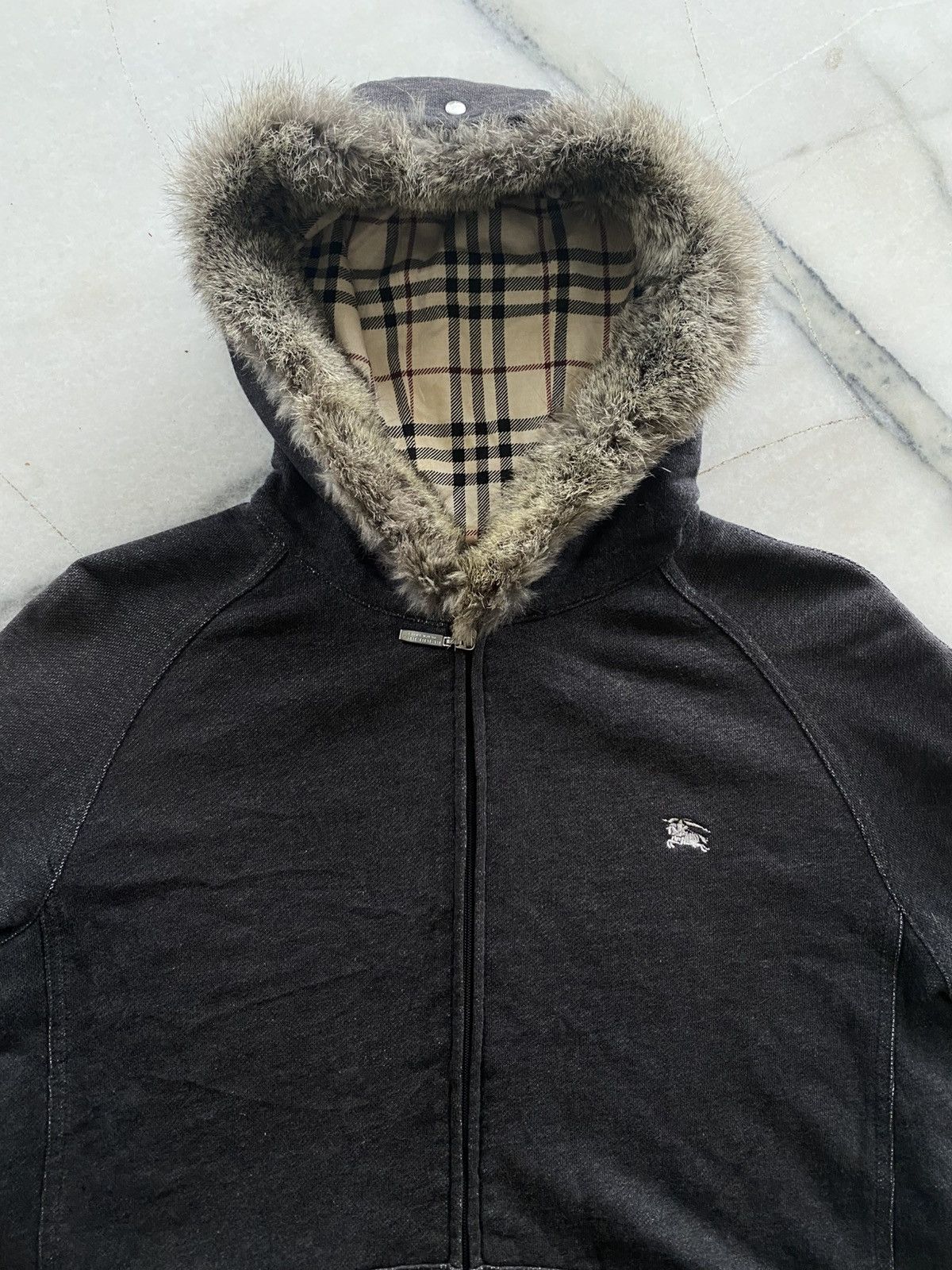 Burberry Burberry Rabbit Fur Hoodie | Grailed