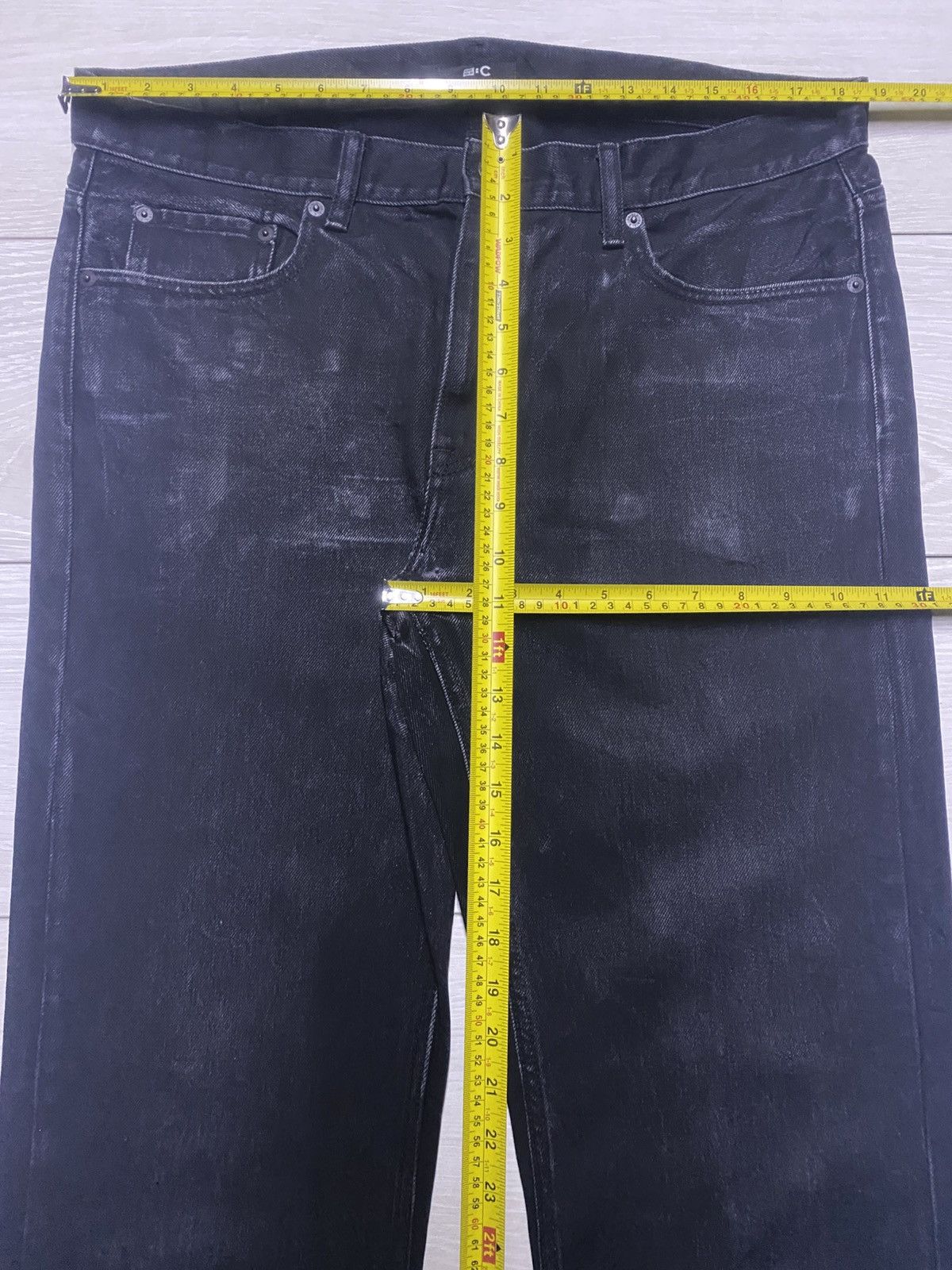 Club Sorayama × Uniqlo Vintage Uniqlo :C Distressed Repair Slim Jeans Size US 37 - 12 Thumbnail