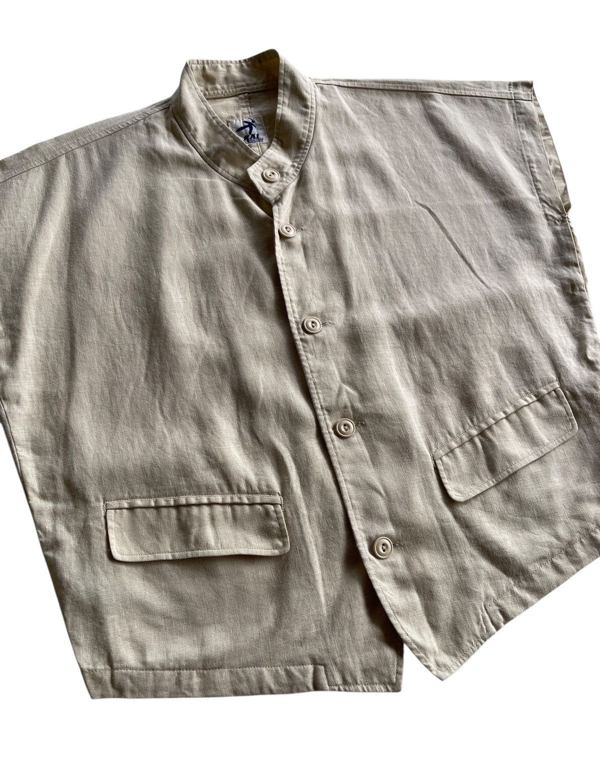Issey Miyake Issey Miyake Sleeveless Linen Crop Vest Size US M / EU 48-50 / 2 - 6 Thumbnail