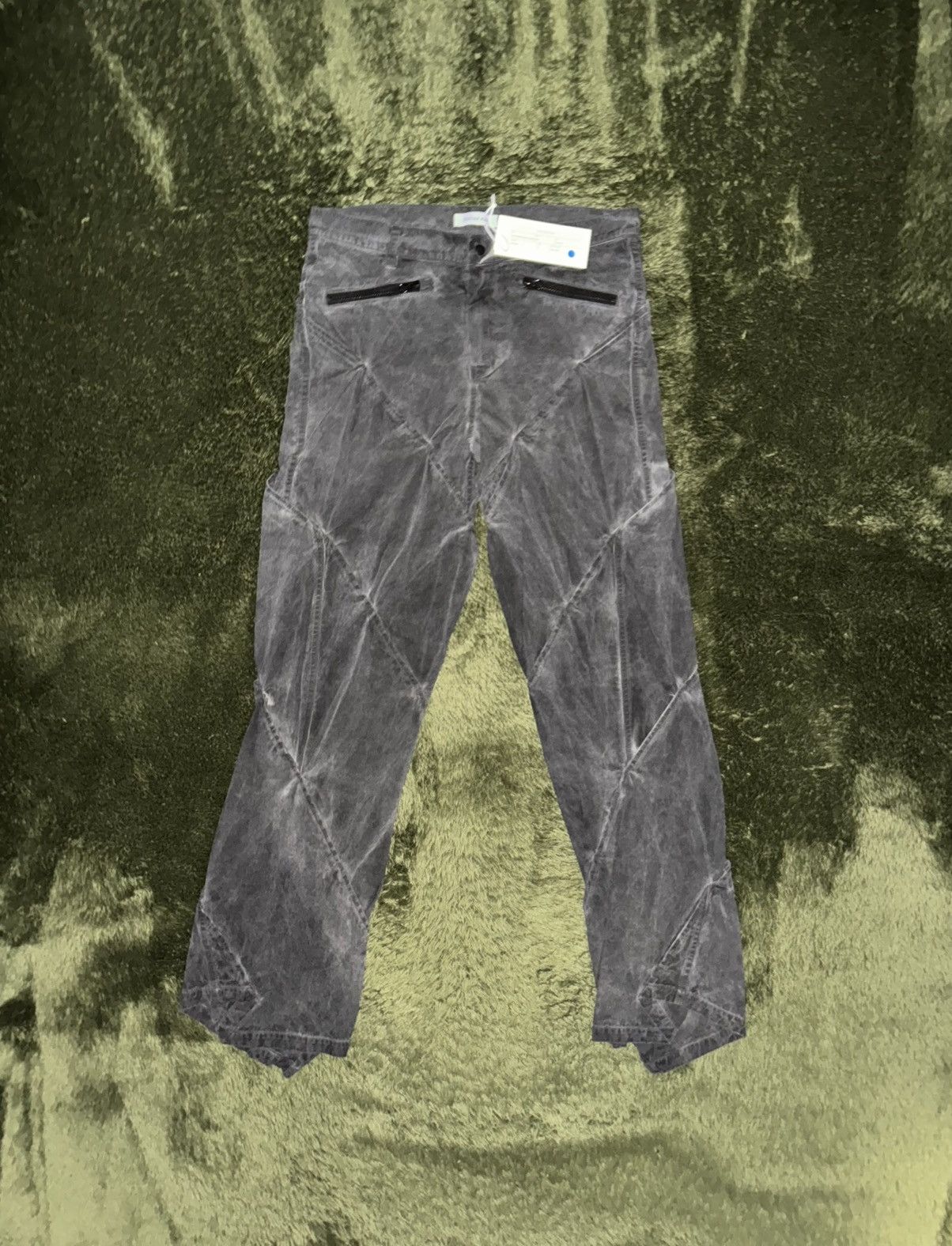 Juntae Kim [L] JUNTAE KIM Gathered Twist Dyed Shell Trousers Size US 34 / EU 50 - 1 Thumbnail