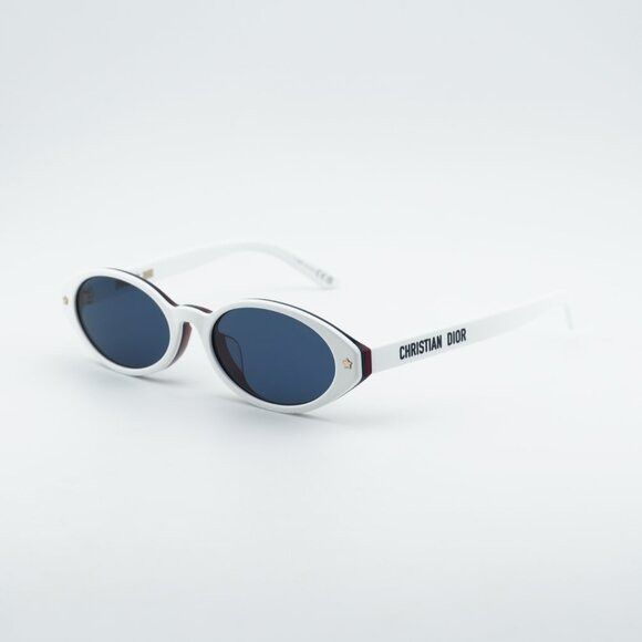 Dior Dior DIORPACIFIC R1F 50B0 Sunglasses White Oval Frame Size ONE SIZE - 1 Thumbnail