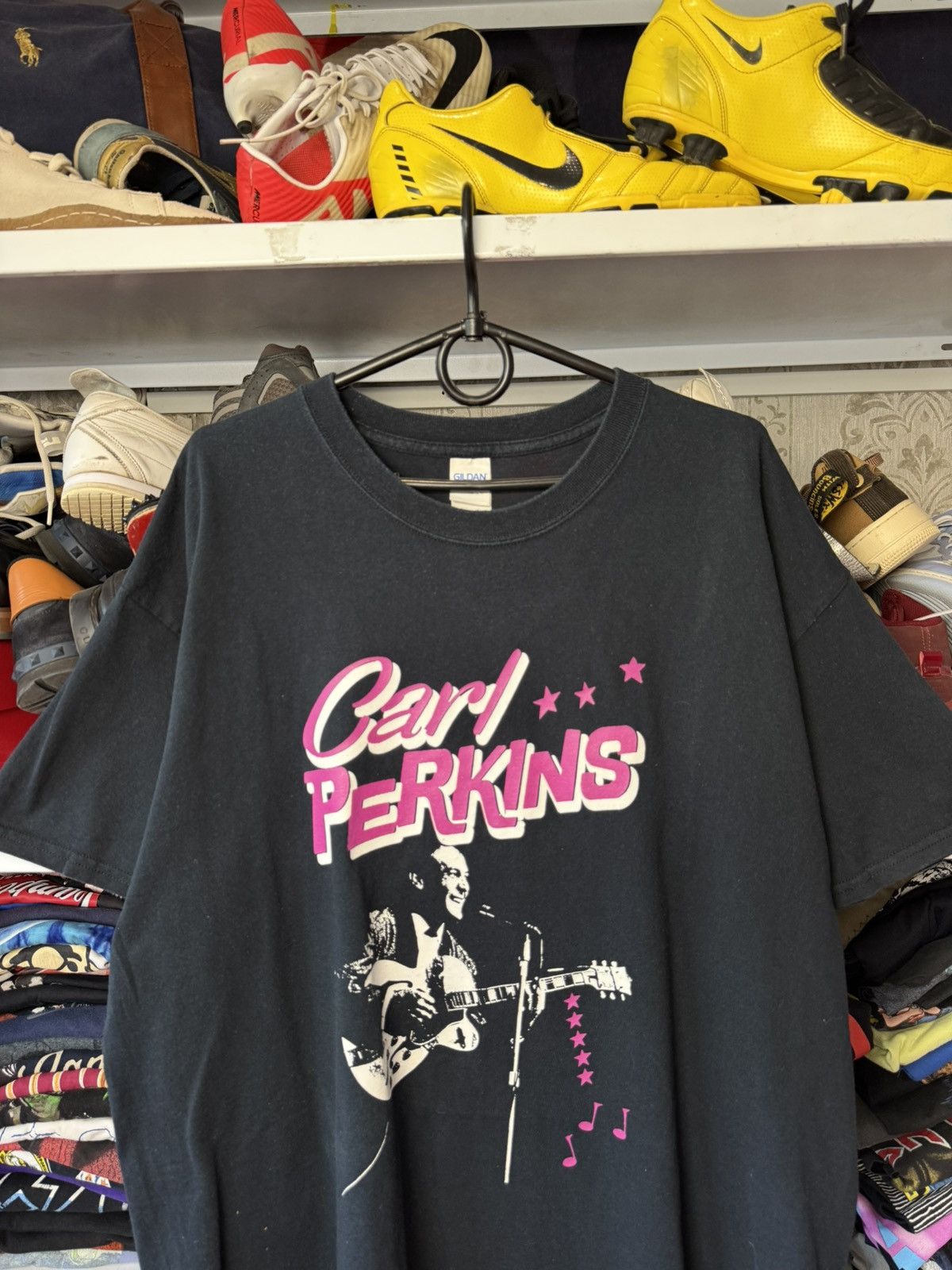 Band Tees Carl Perkins Singned T ee Men T Shirt Black Size US XL / EU 56 / 4 - 2 Thumbnail
