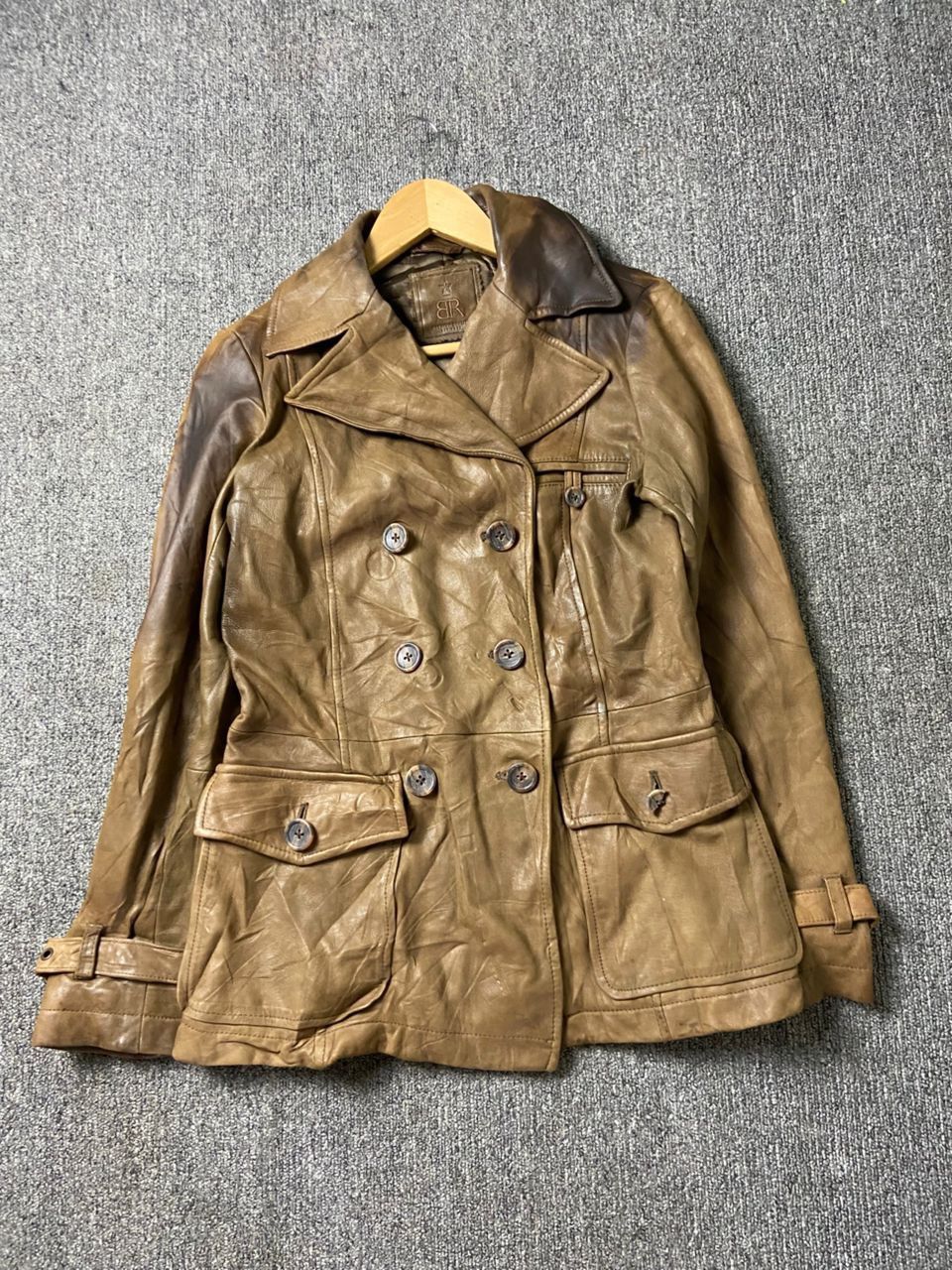Banana Republic Banana Republic Double Breasted Leather Jacket (202) Size US S / EU 44-46 / 1 - 1 Thumbnail