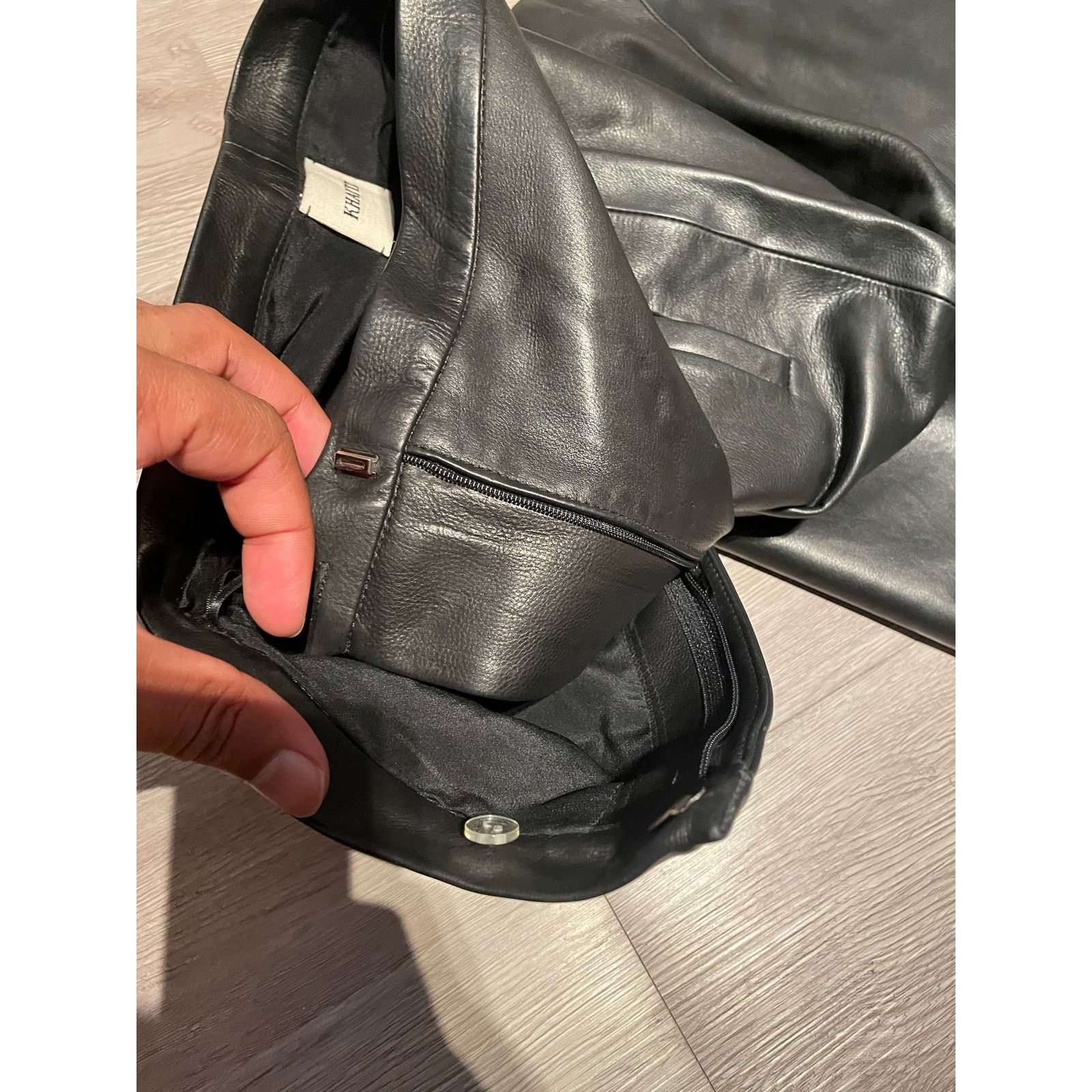 KHAITE - Ashford leather tailored trousers / size 0 / Black