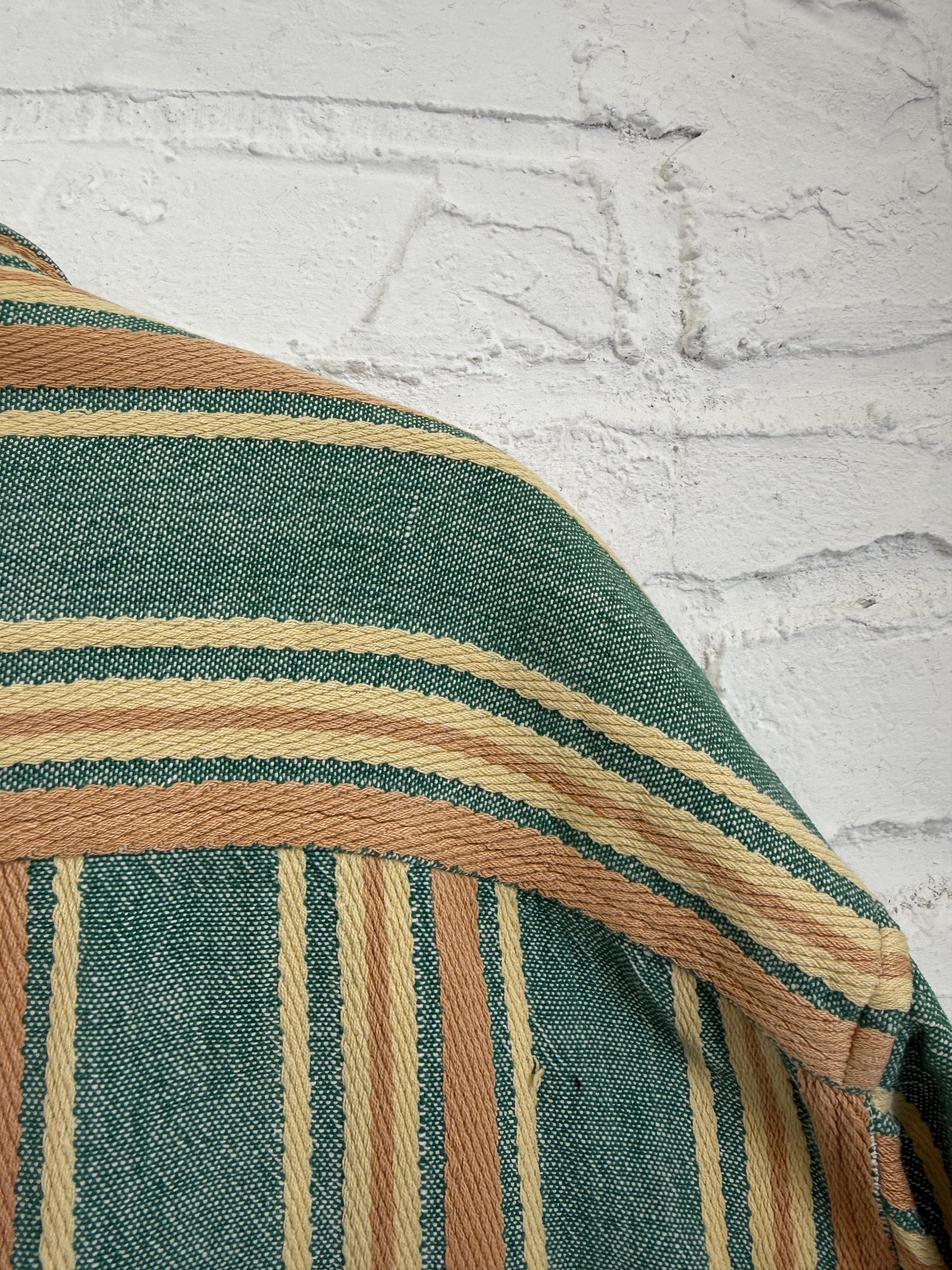 Diesel × Japanese Brand × Vintage Vintage 90s Diesel J&W Workshirt striped overshirt Size US M / EU 48-50 / 2 - 7 Thumbnail
