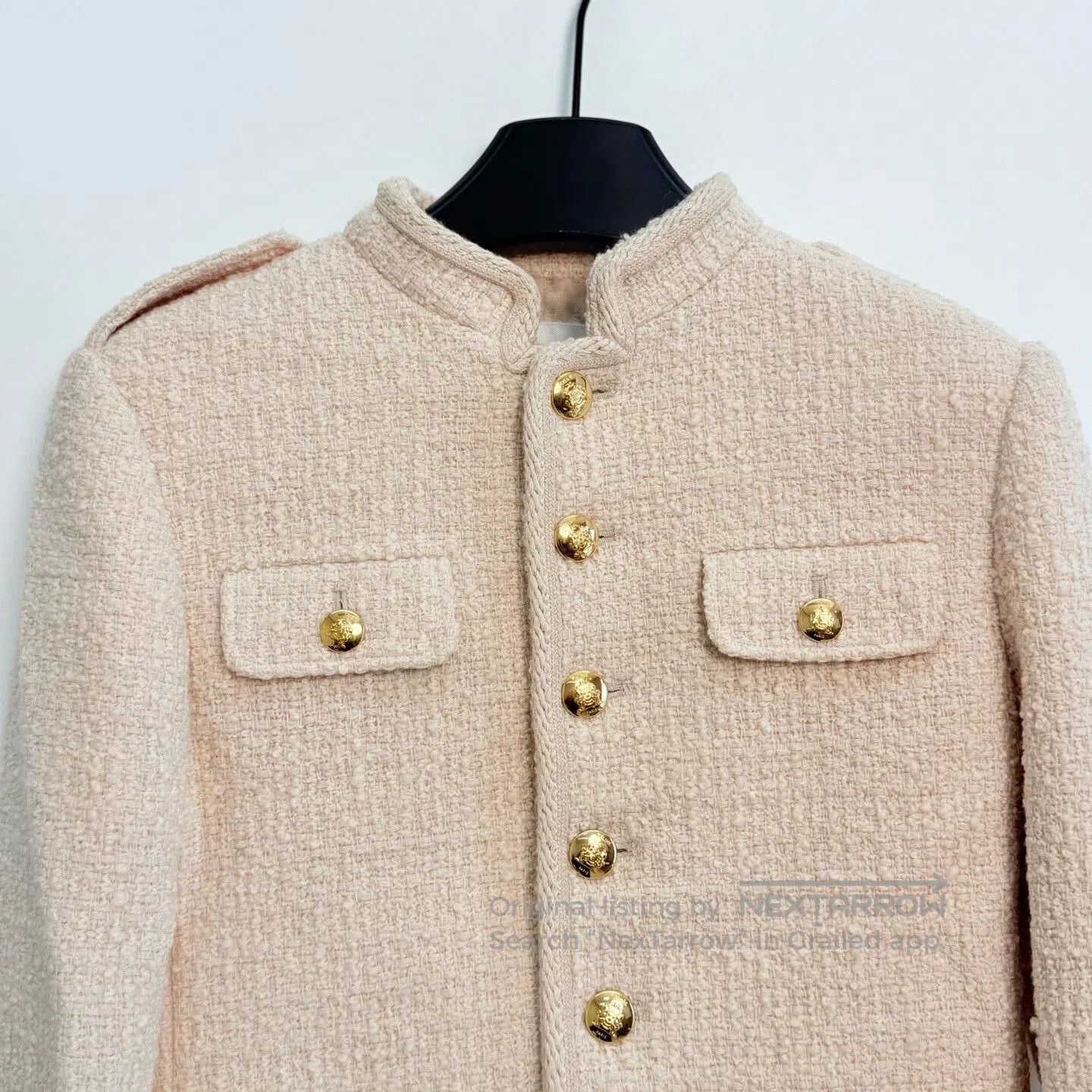 Celine Celine Tweed Stand Collar Short Coat. Size XXS / US 00 / IT 34 - 2 Thumbnail
