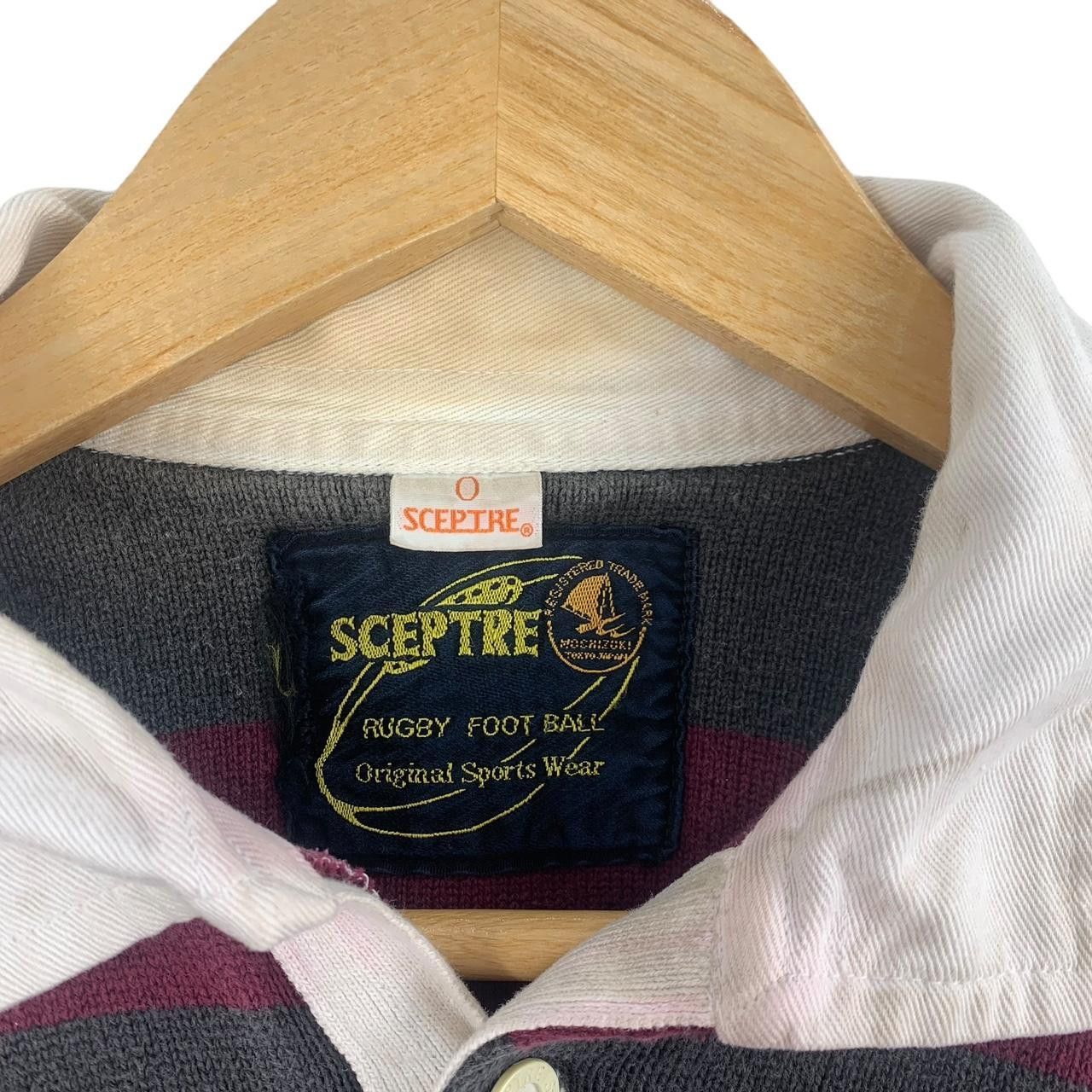 Vintage Vintage SCEPTRE RUGBY WEAR Distress Jersey Polo Tee Shirt Size US M / EU 48-50 / 2 - 3 Thumbnail