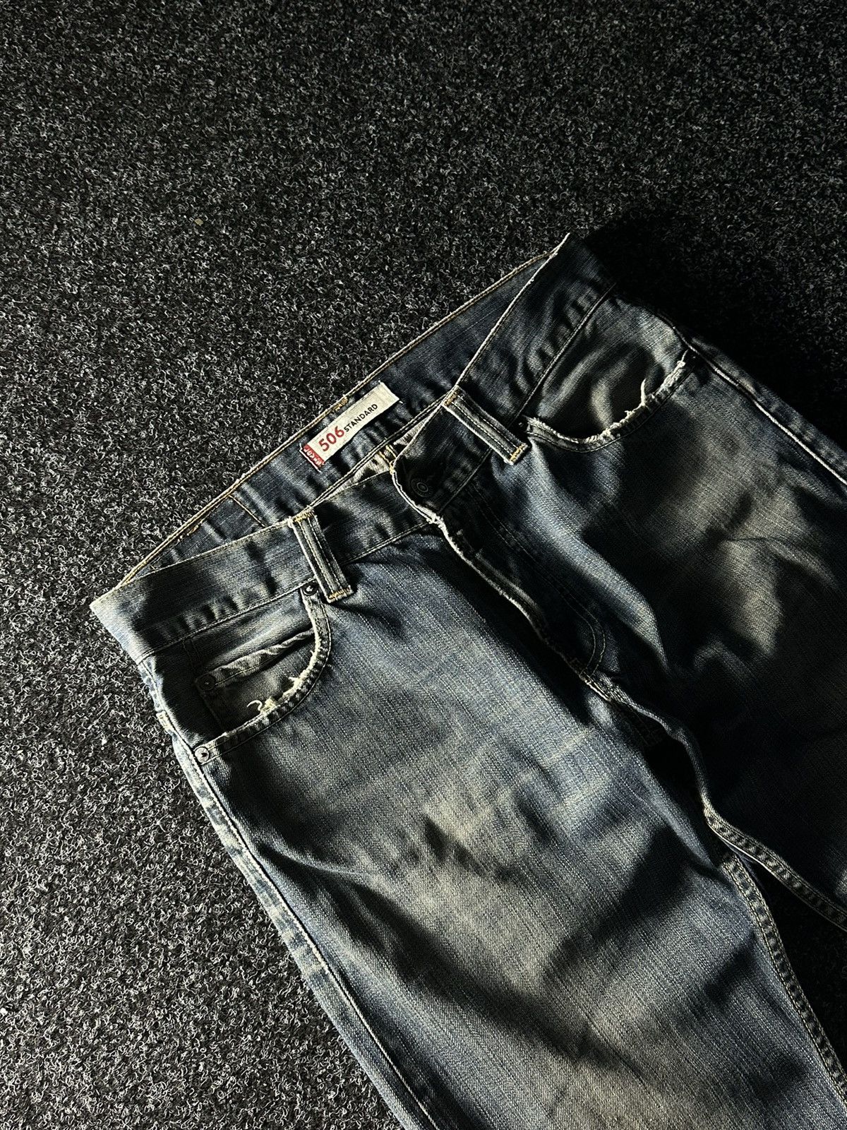 Levi's 🚨Vintage 90s Levi's 506 rare STYLE Blue Denim Jeans Size US 32 / EU 48 - 3 Thumbnail