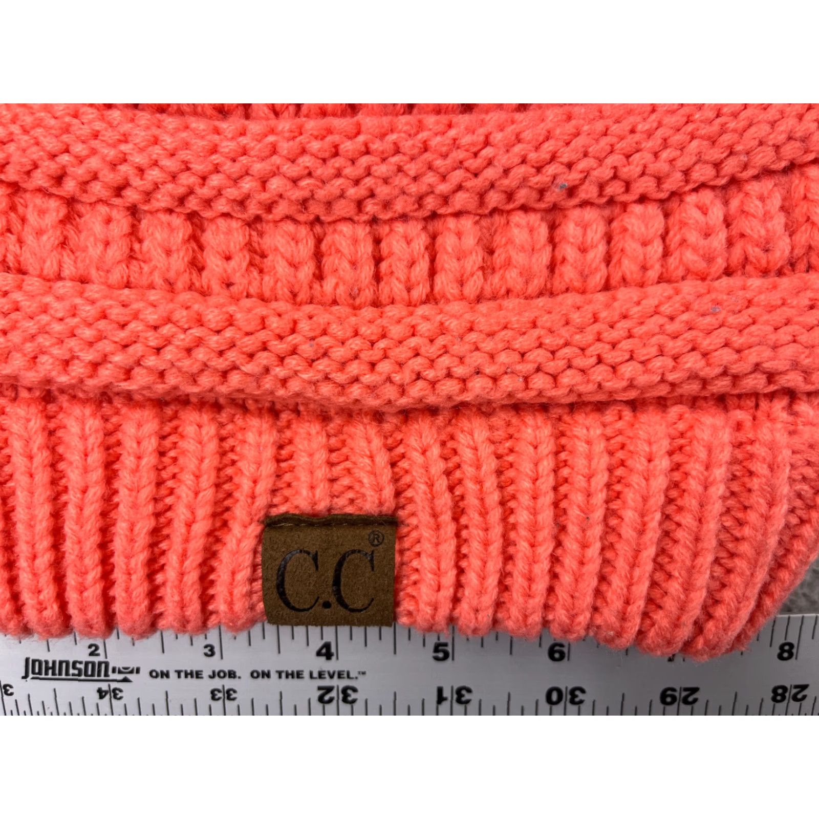Vintage C.C Exclusive Beanie Womens One Size Pink Knit 100% Acrylic Ski Winter Beanie Hat Cap Womens Single Size Pink Knit 100% Acrylic Ski Winter Size ONE SIZE - 2 Thumbnail