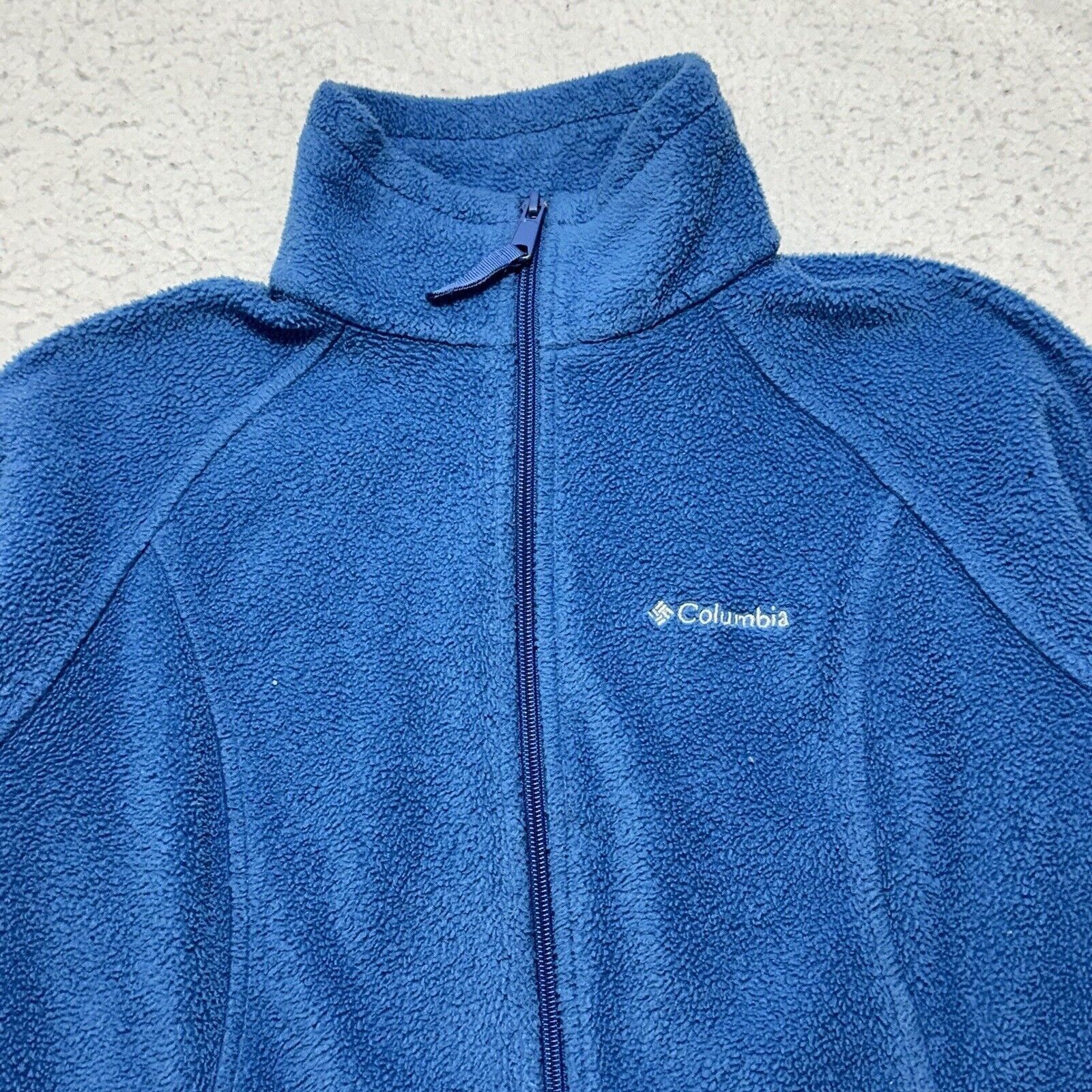 Columbia Columbia Small Blue Full Zip Fleece High Neck Sweatshirt Size S / US 4 / IT 40 - 2 Thumbnail