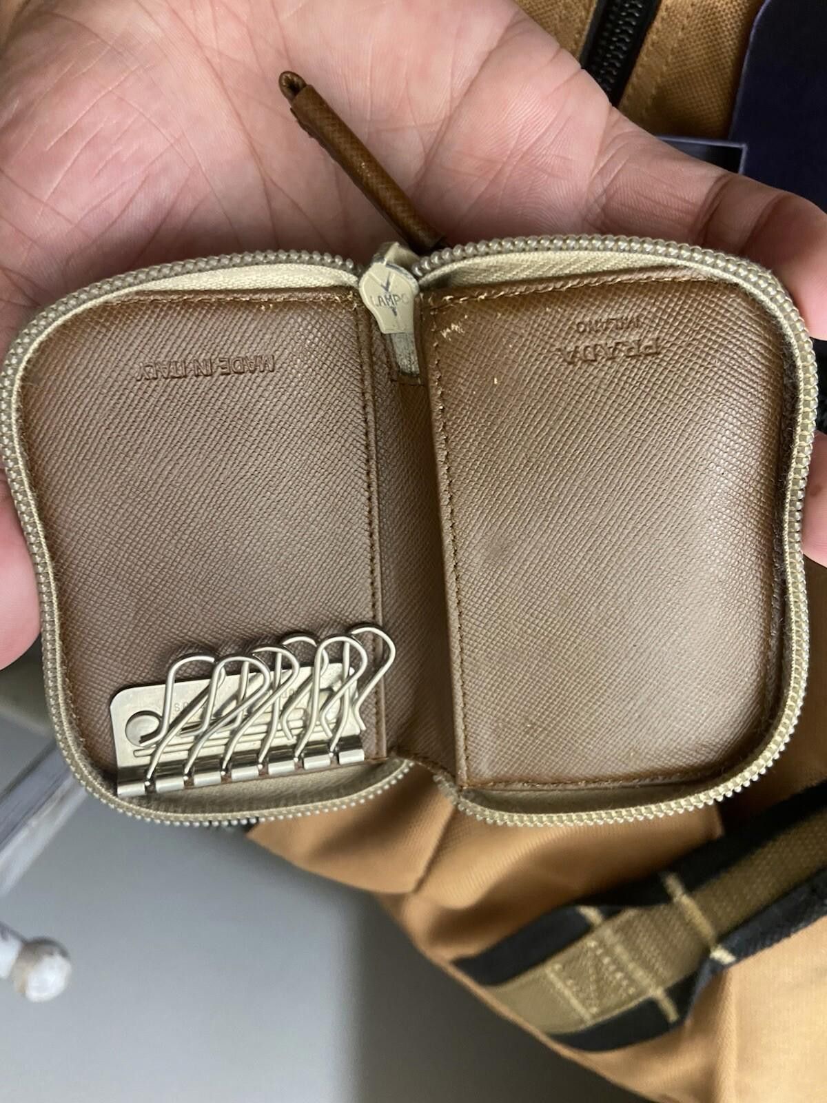 Prada Prada Tessuto quilted nylon saffiano keychain case, card/box Size ONE SIZE - 8 Thumbnail