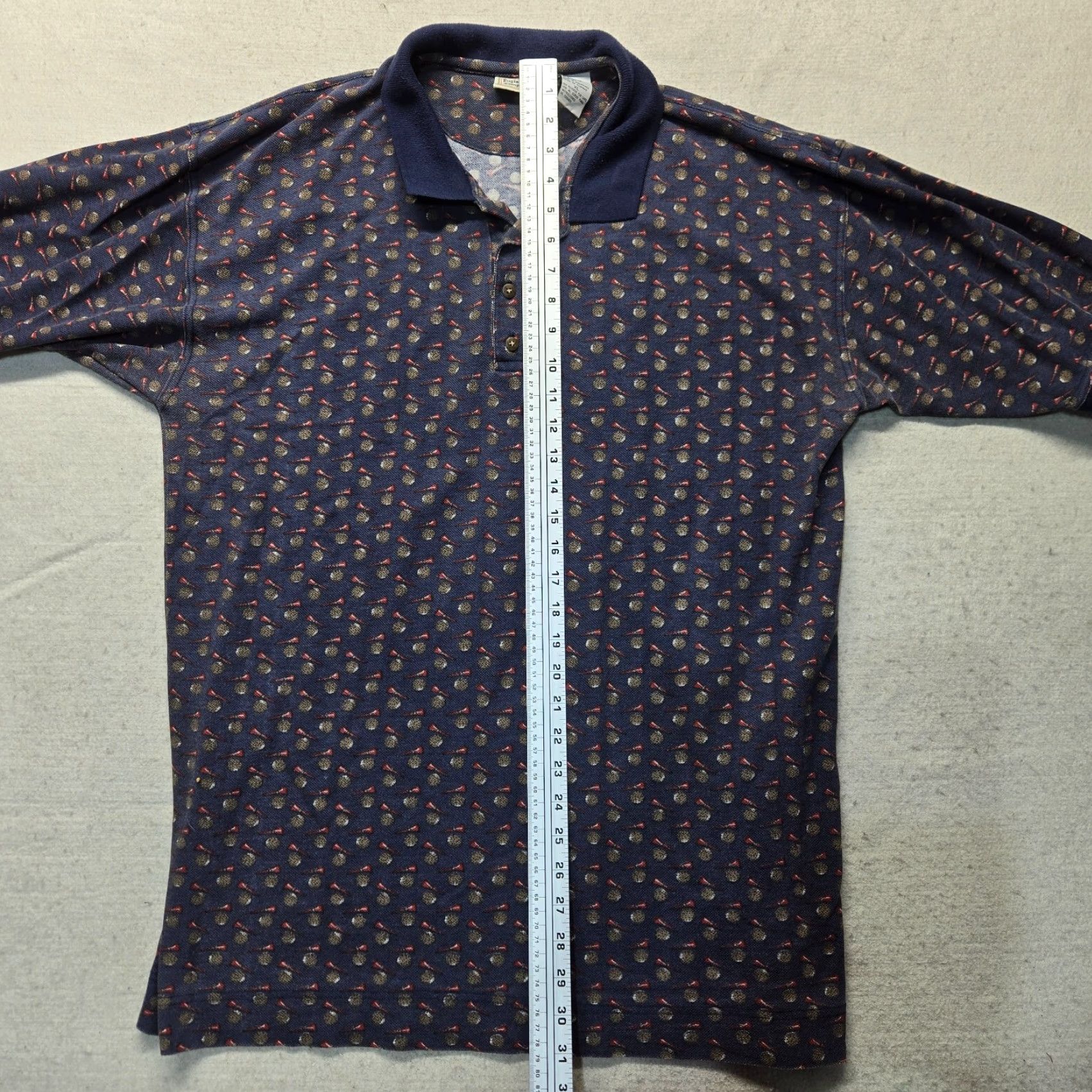 Bugle Boy Vtg. 90s Bugle Boy Company Golf Theme Polo Shirt Adult Men's XL Blue Polo Shirts 90s Mens Size US XL / EU 56 / 4 - 6 Thumbnail