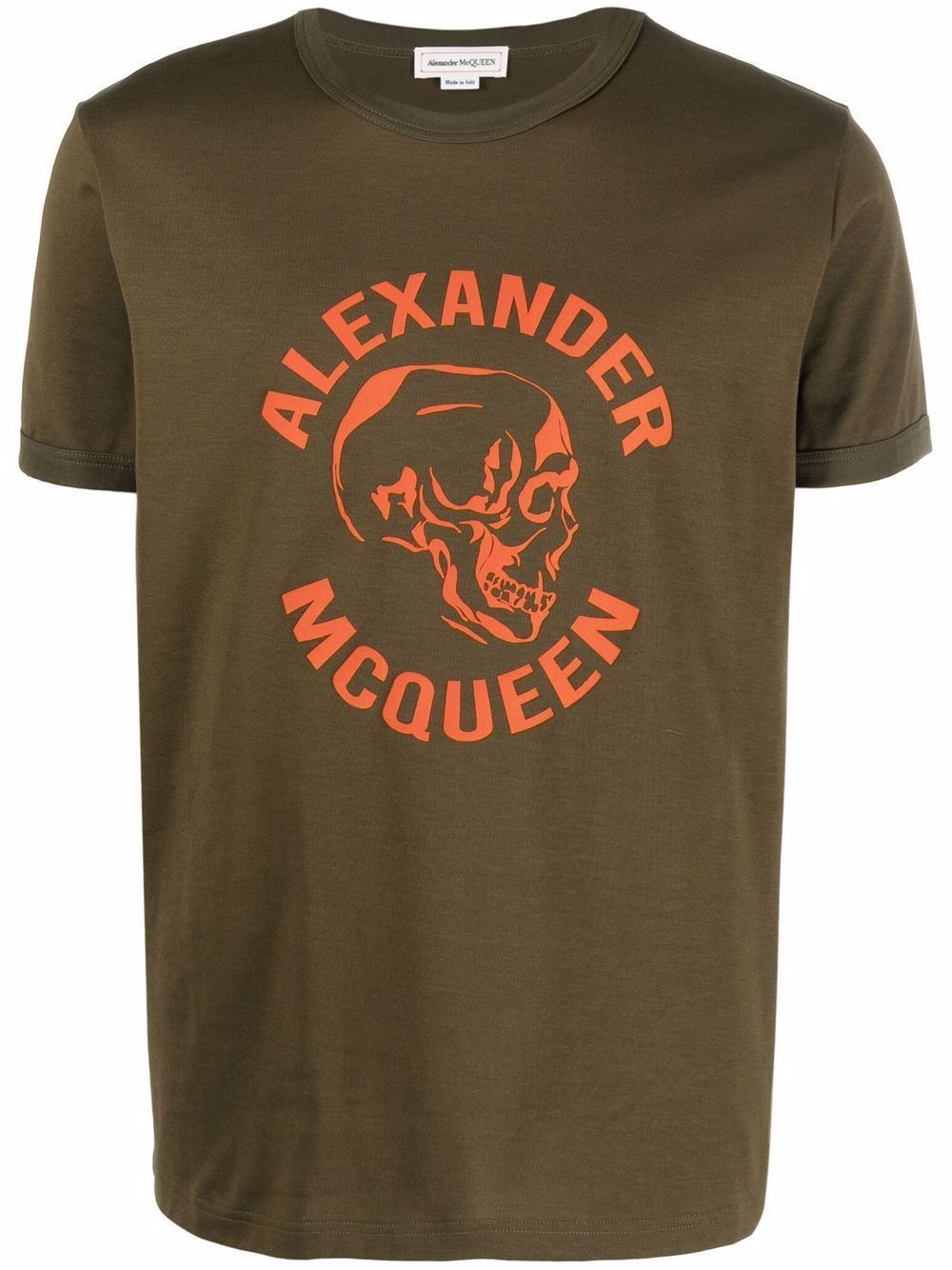 Alexander McQueen o1y1024 T-Shirt In Military Green Size US M / EU 48-50 / 2 - 1 Thumbnail