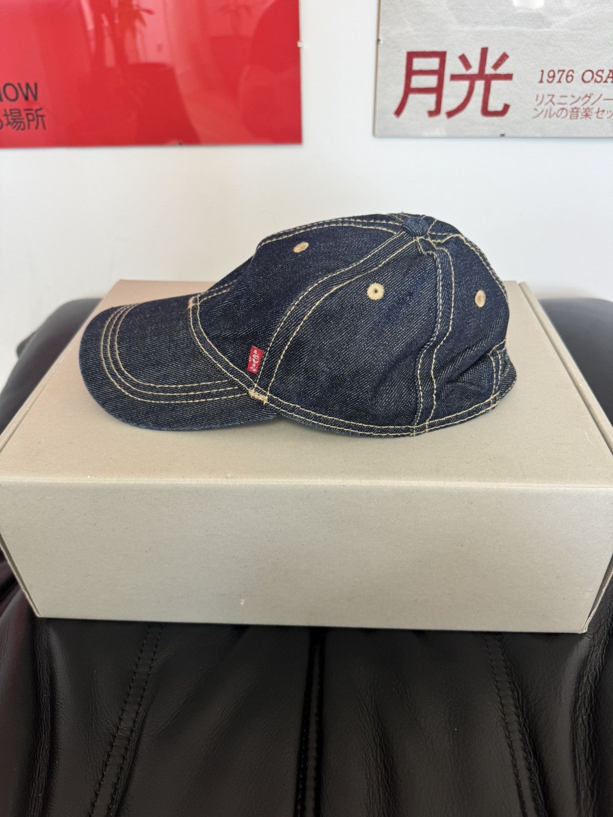 Levi's Levis Denim Dad Hat Cap Jeans Casual Snapback Navy Blue Size ONE SIZE - 2 Thumbnail