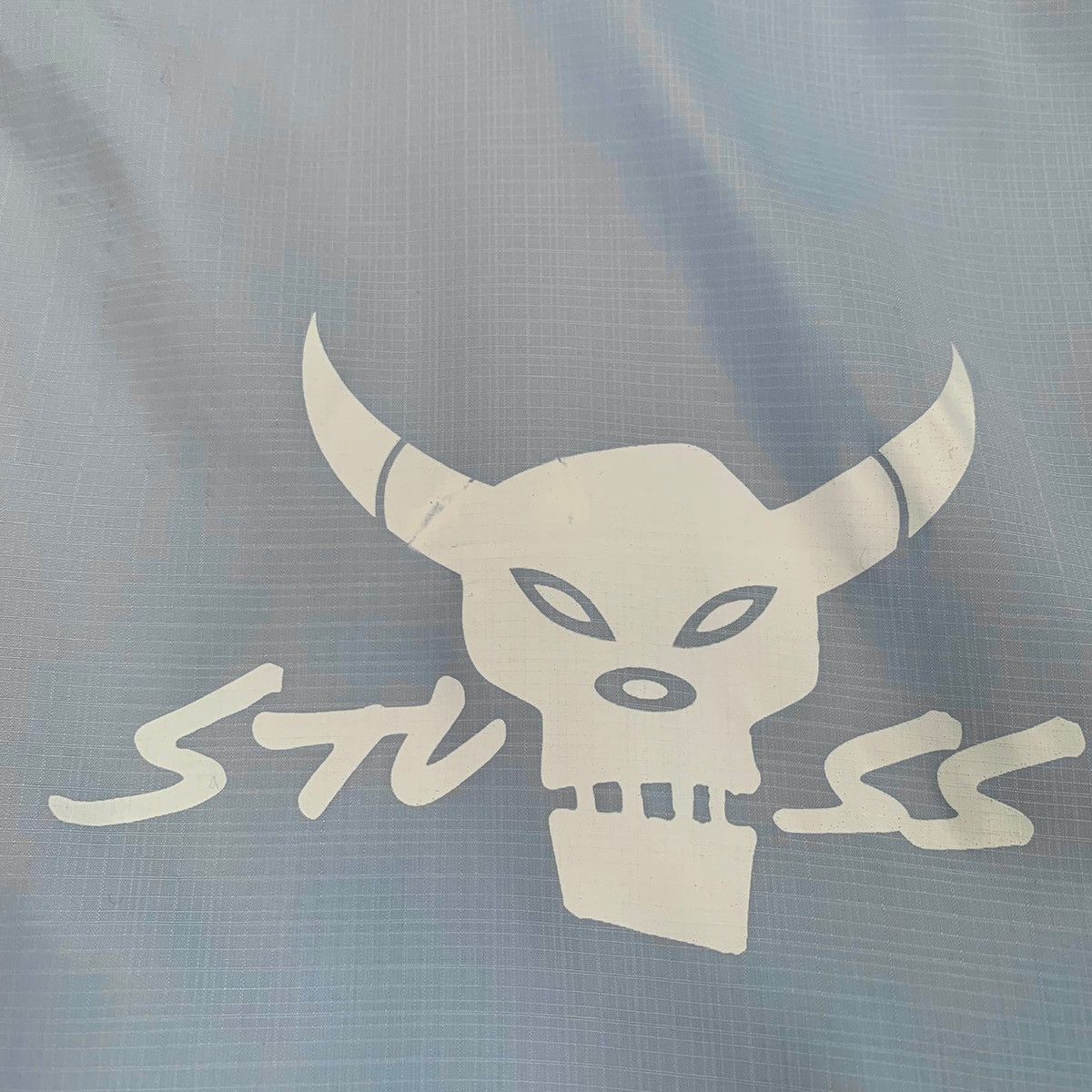 Stussy Vintage Stussy Futura Light Blue White Varsity Bomber Jacket Size US M / EU 48-50 / 2 - 2 Thumbnail