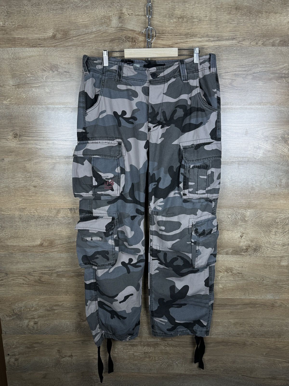Vintage Mens Vintage Surplus Cargo baggy pants y2k rare Japanese Size US 34 / EU 50 - 2 Thumbnail