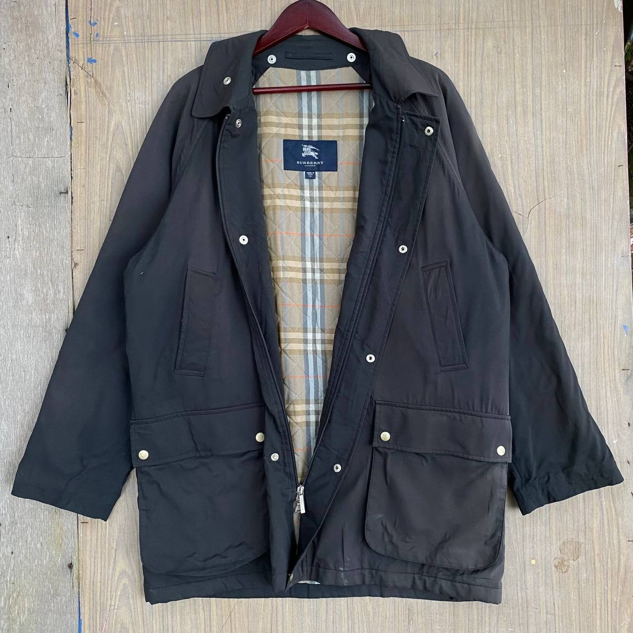Burberry × Vintage Vintage Burberry Nova Check Sun Faded Jacket Size US L / EU 52-54 / 3 - 1 Thumbnail