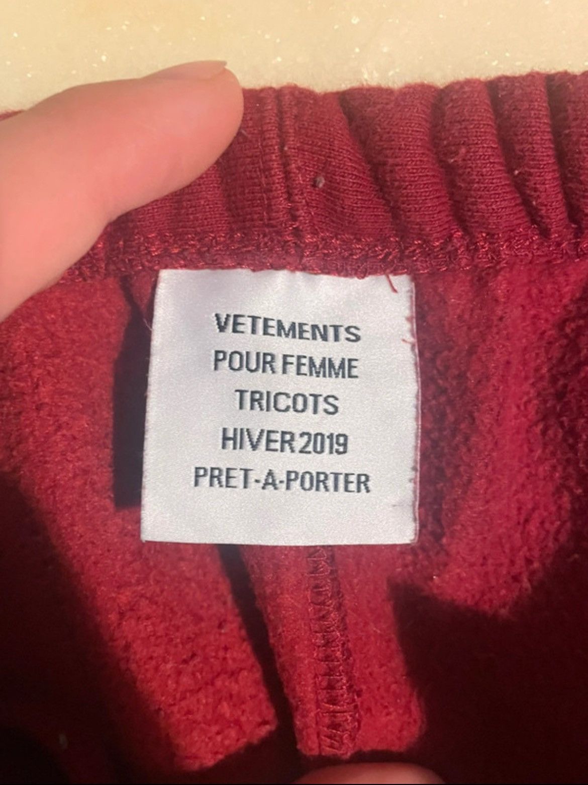 Vetements Vetements AW19 Red Logo Sweatpants Size US 32 / EU 48 - 4 Thumbnail