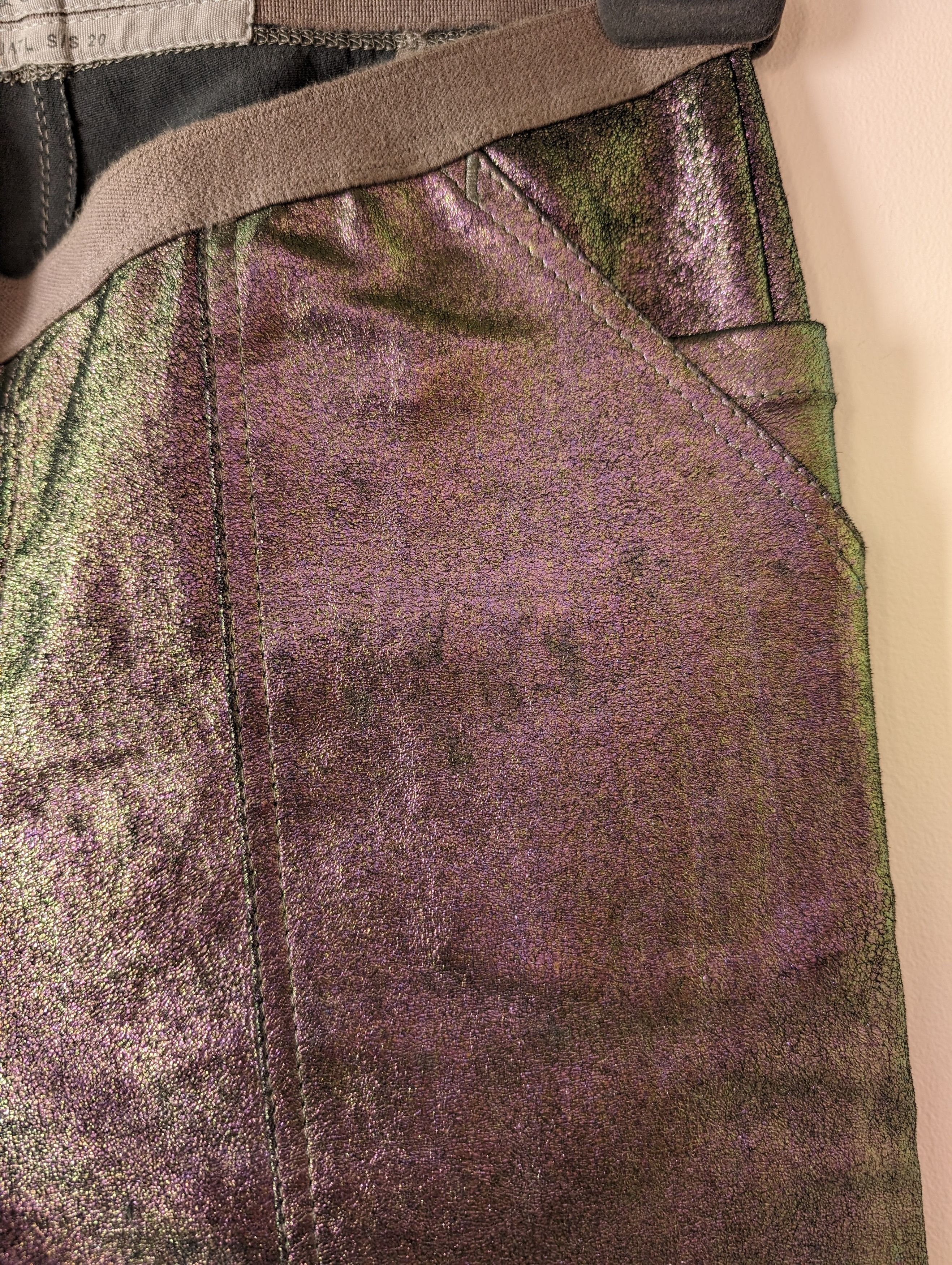 Rick Owens SS20 Iridescent Leather Leggings Size US 26 / EU 42 - 4 Thumbnail